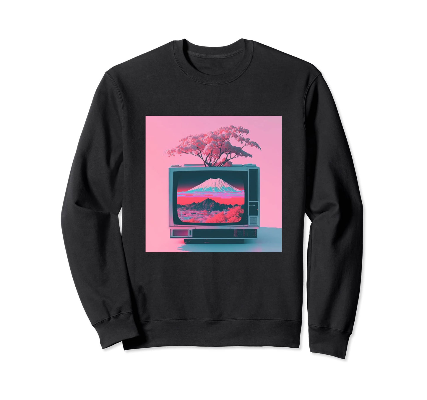 Vaperwave Aesthetic Glitch Sweatshirt - Streetwear Style for Adults - T-Shirt, Sweatshirt, Hoodie