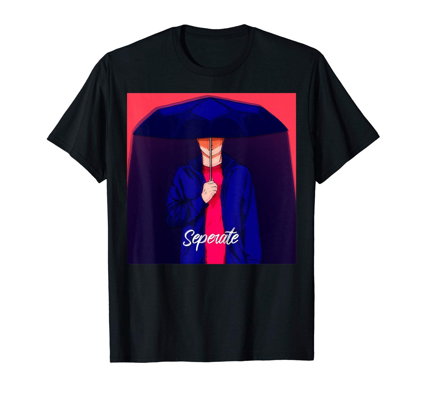 Japanese Vaporwave Sad Anime Separate T-Shirt - Minimalist Print Unisex - T-Shirt, Sweatshirt, Hoodie