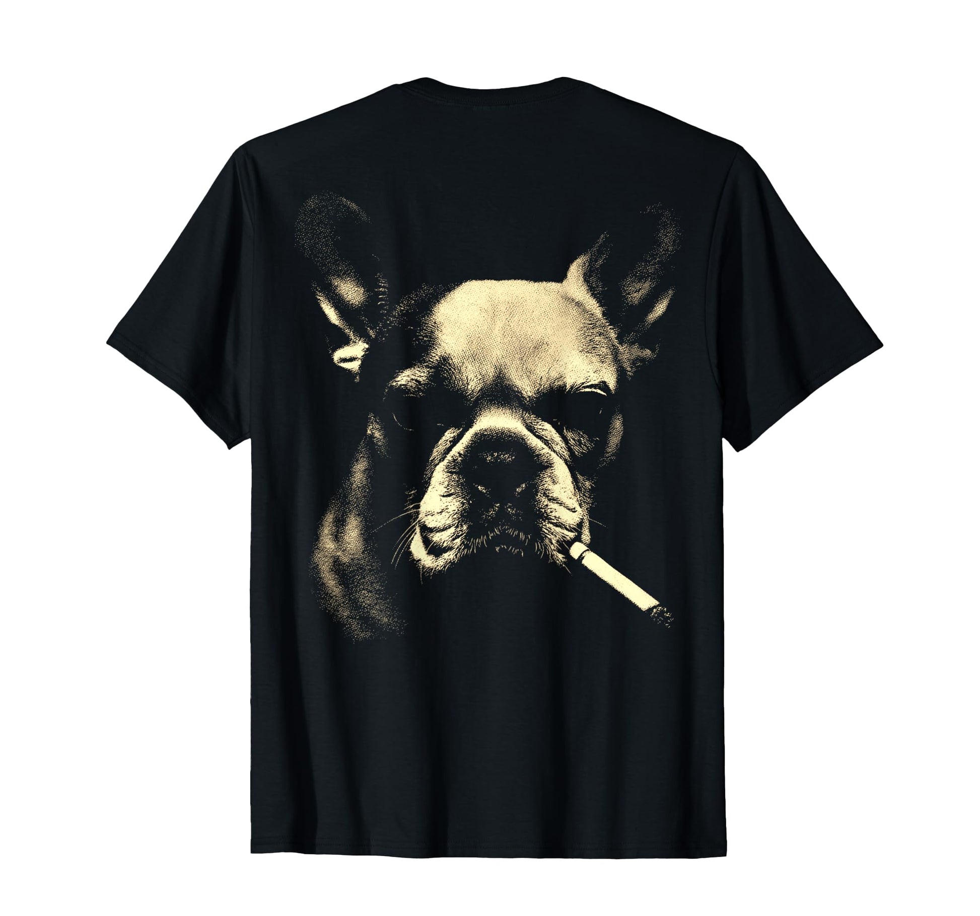 French Bulldog Smoking Cigarette Grunge T-Shirt - Aesthetic Graphic Unisex - T-Shirt, Sweatshirt, Hoodie