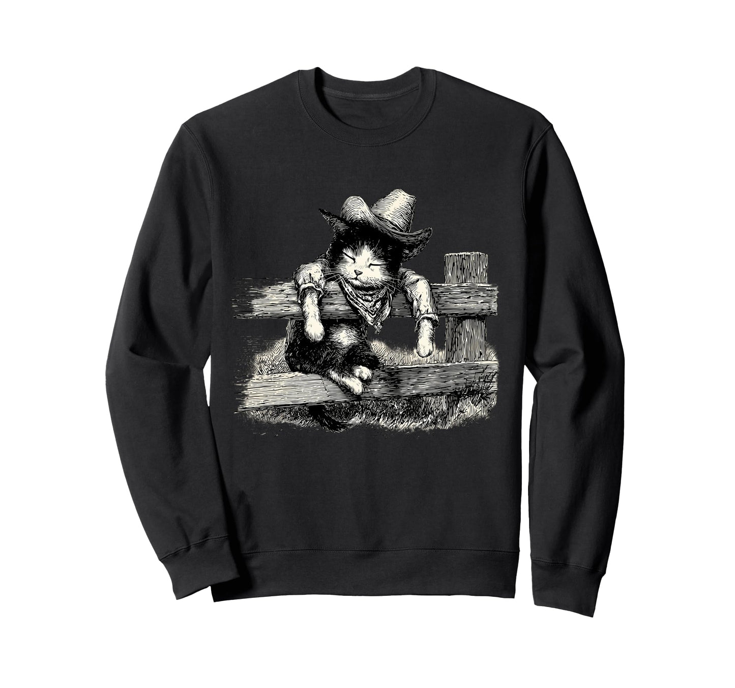Western Country Cowgirl Funny Sweatshirt - Minimalist Print Men Women - T-Shirt, Sweatshirt, Hoodie