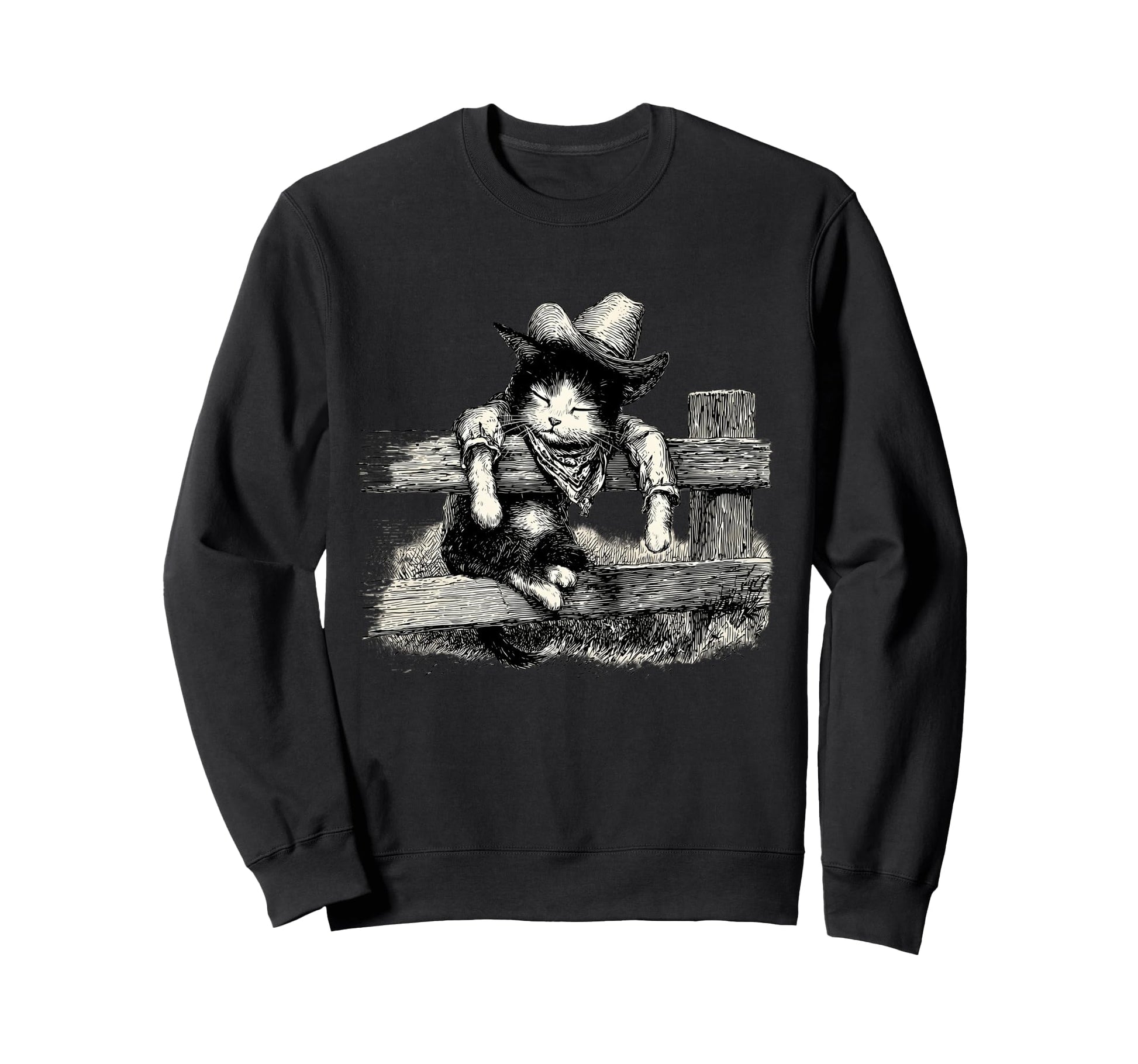 Western Country Cowgirl Funny Sweatshirt - Minimalist Print Men Women - T-Shirt, Sweatshirt, Hoodie