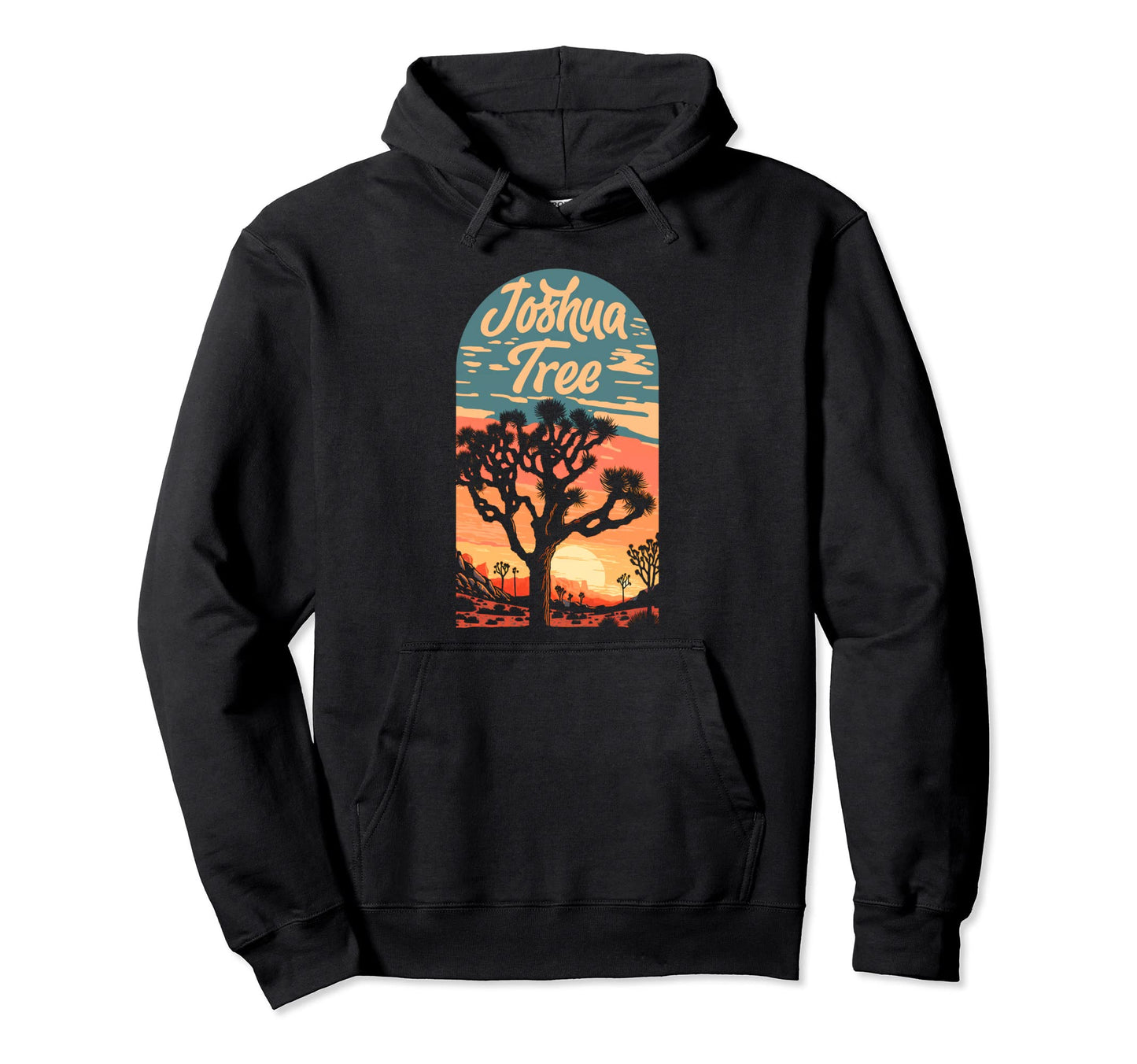 Joshua Tree Sunset National Park 80S Hoodie - Minimalist Print Men Women - T-Shirt, Sweatshirt, Hoodie