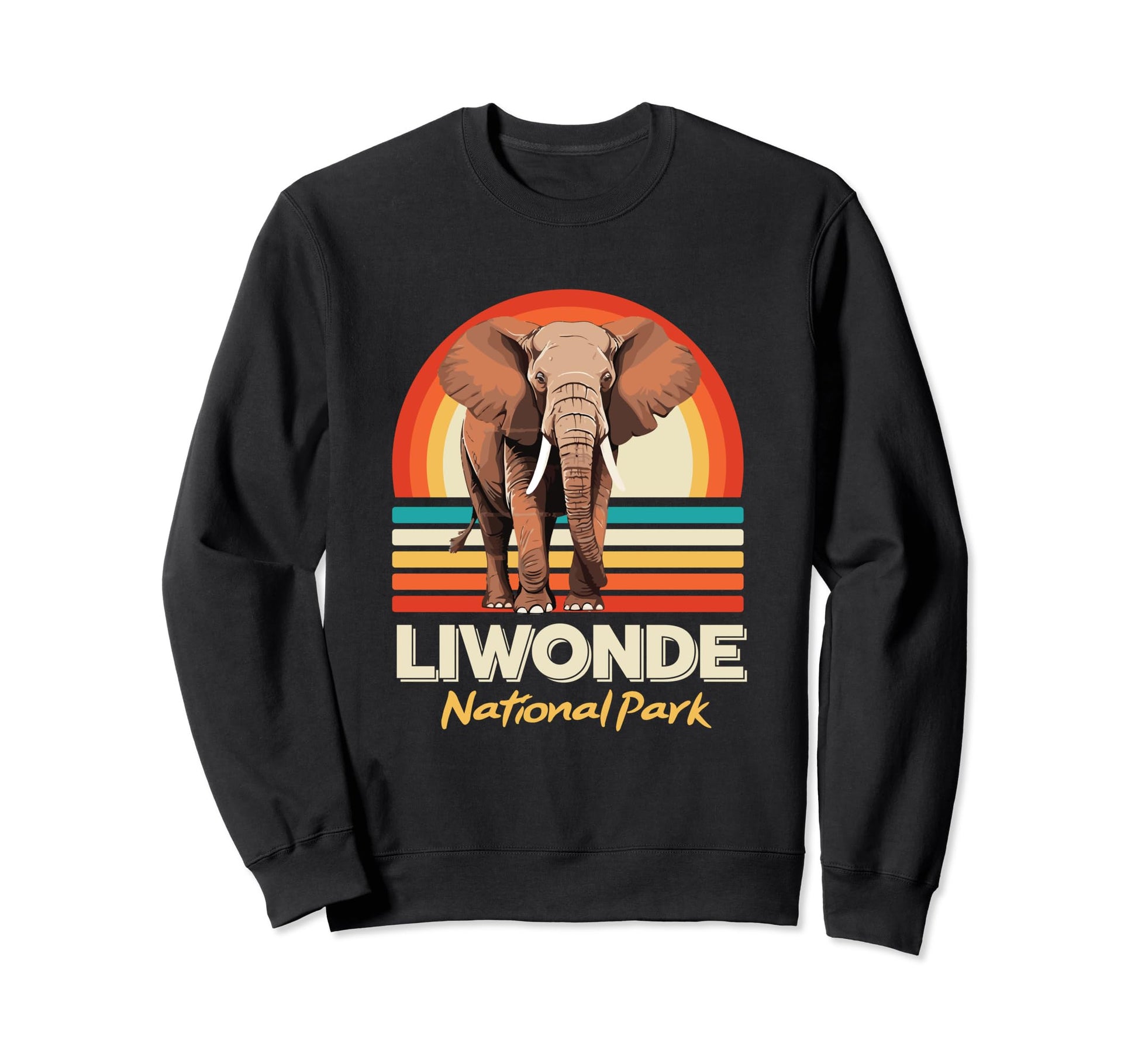 Elephant National Park Liwonde Sweatshirt - Minimalist Print Unisex - T-Shirt, Sweatshirt, Hoodie