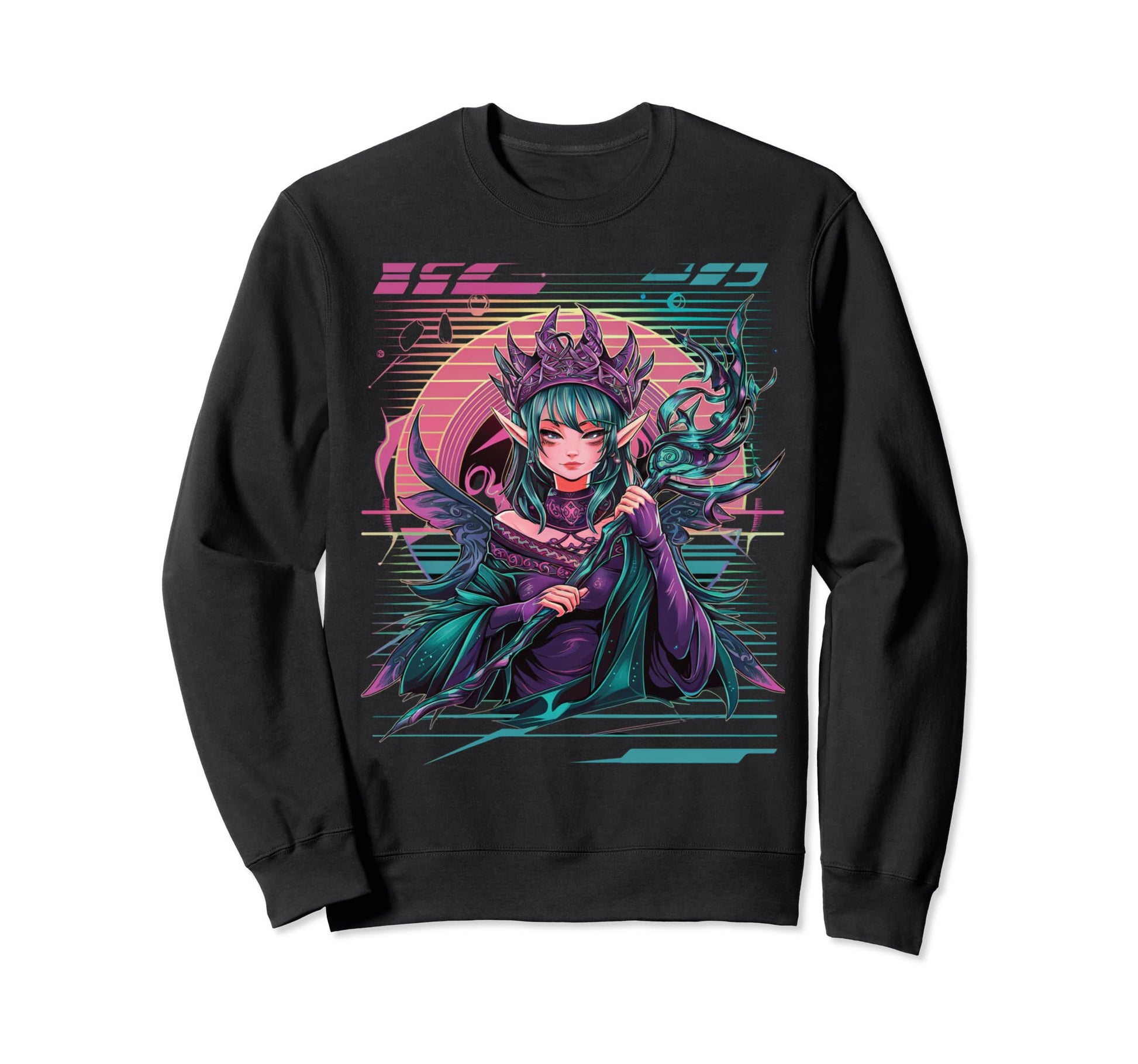 Celtic Fairy Retrowave Vaporwave Sweatshirt - Streetwear Style Men Women - T-Shirt, Sweatshirt, Hoodie
