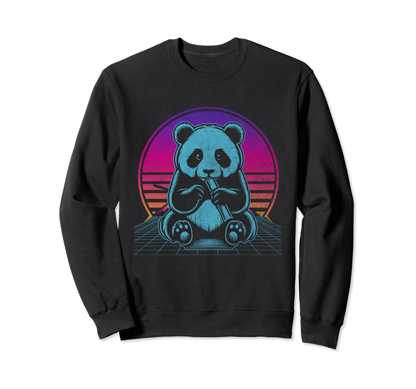 80S 90S Panda Bear Vaporwave Sweatshirt - Novelty Apparel Men Women - T-Shirt, Sweatshirt, Hoodie
