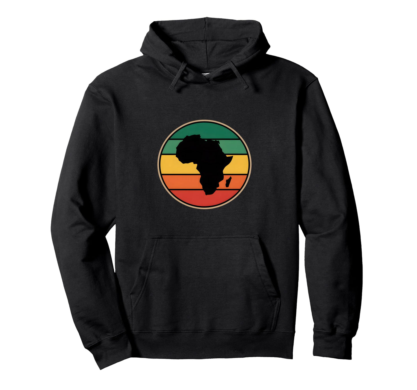 Africa Continent Funny Rainbow Badge Hoodie - Custom Art Print Unisex - T-Shirt, Sweatshirt, Hoodie