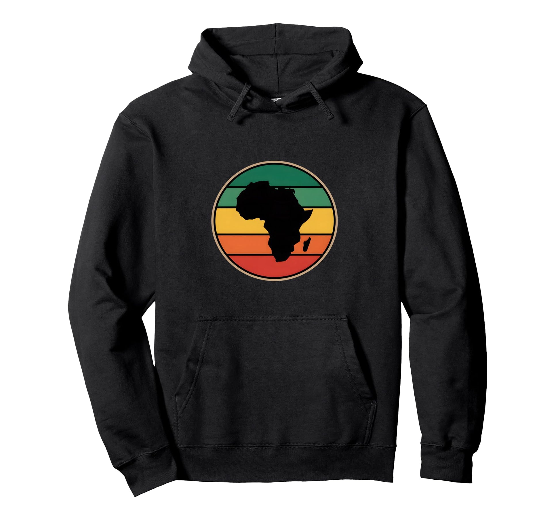 Africa Continent Funny Rainbow Badge Hoodie - Custom Art Print Unisex - T-Shirt, Sweatshirt, Hoodie