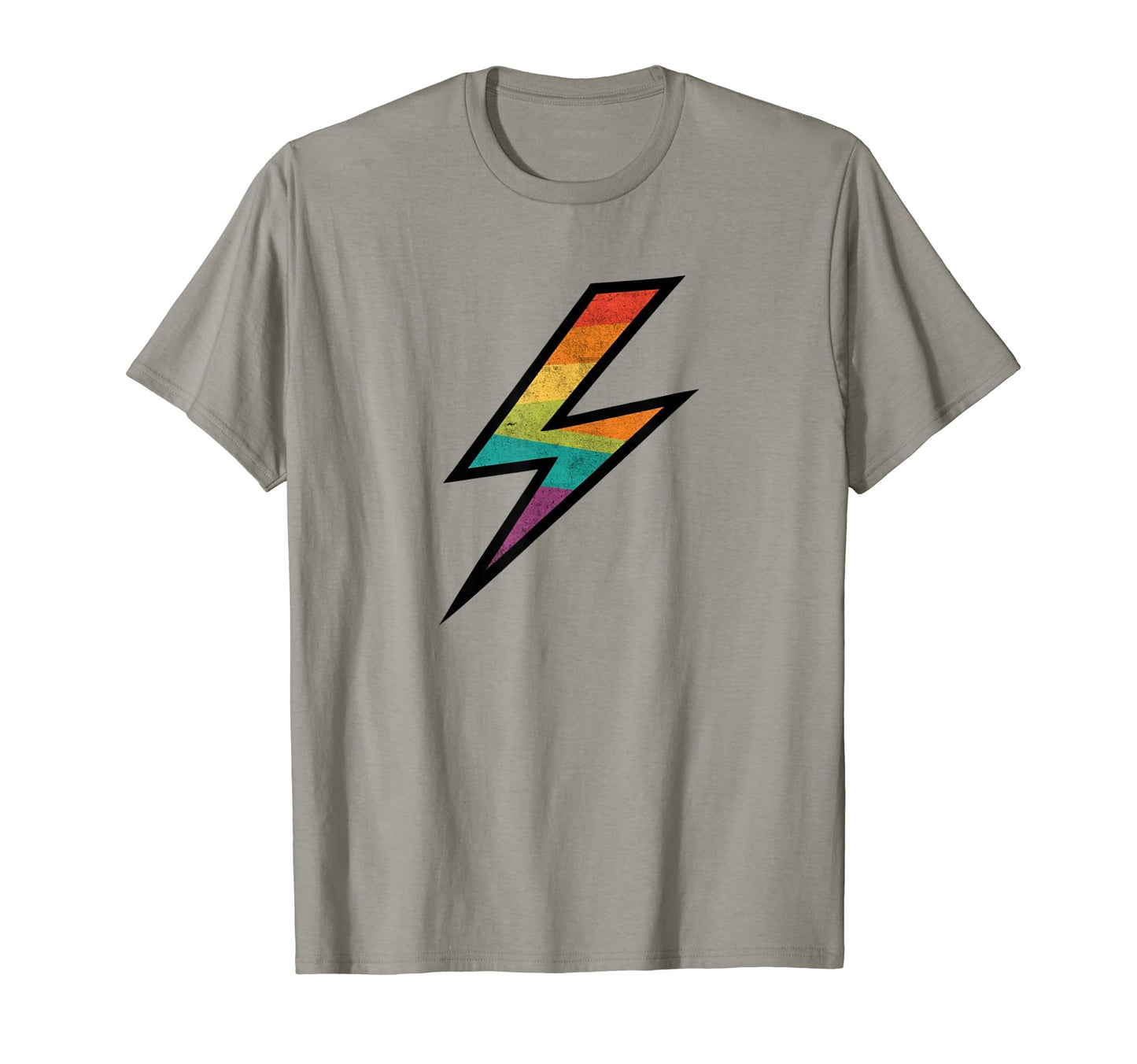 Rainbow Lightning Bolt T-Shirt - Unique Graphic Unisex - T-Shirt, Sweatshirt, Hoodie