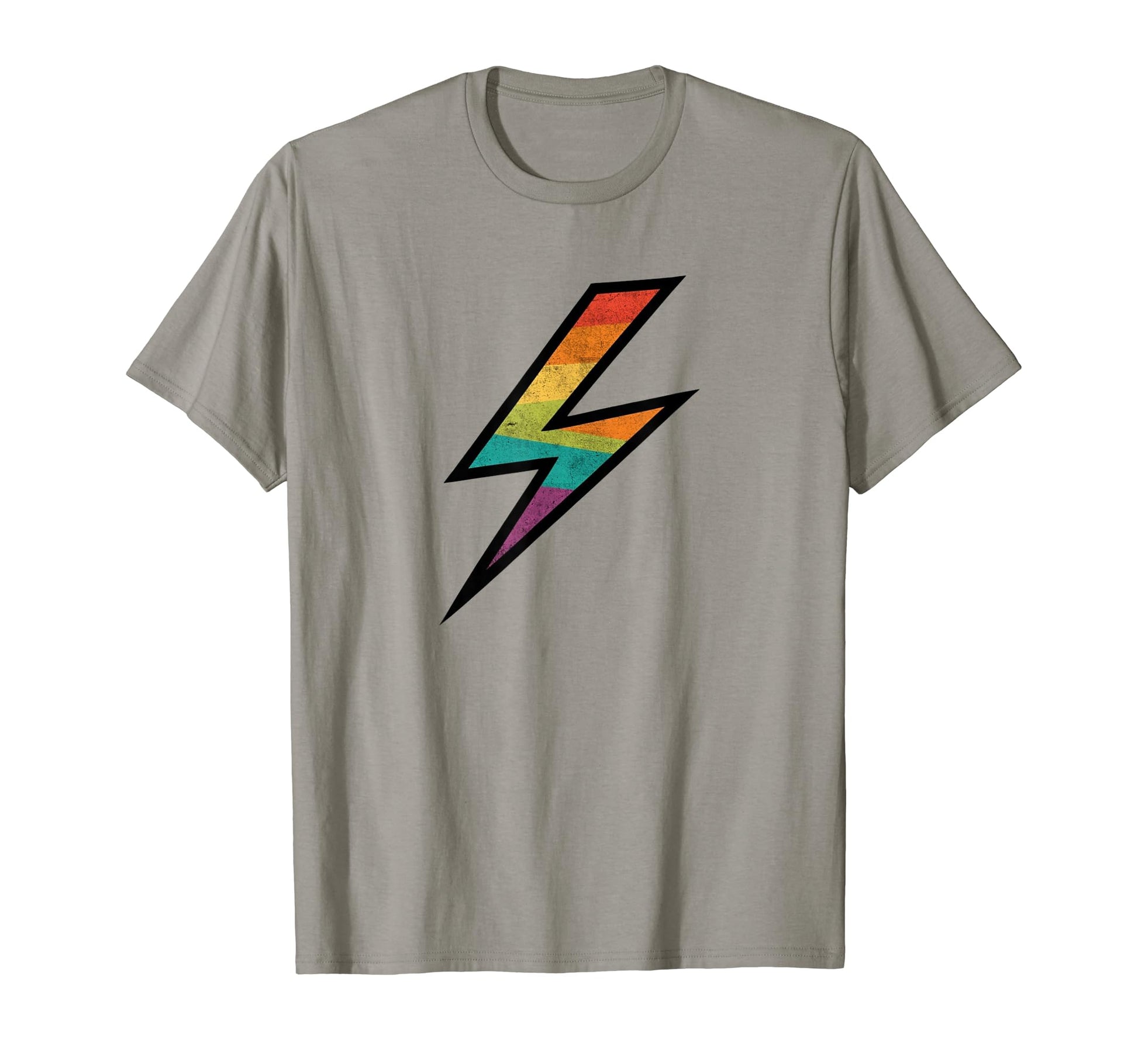 Rainbow Lightning Bolt T-Shirt - Unique Graphic Unisex - T-Shirt, Sweatshirt, Hoodie