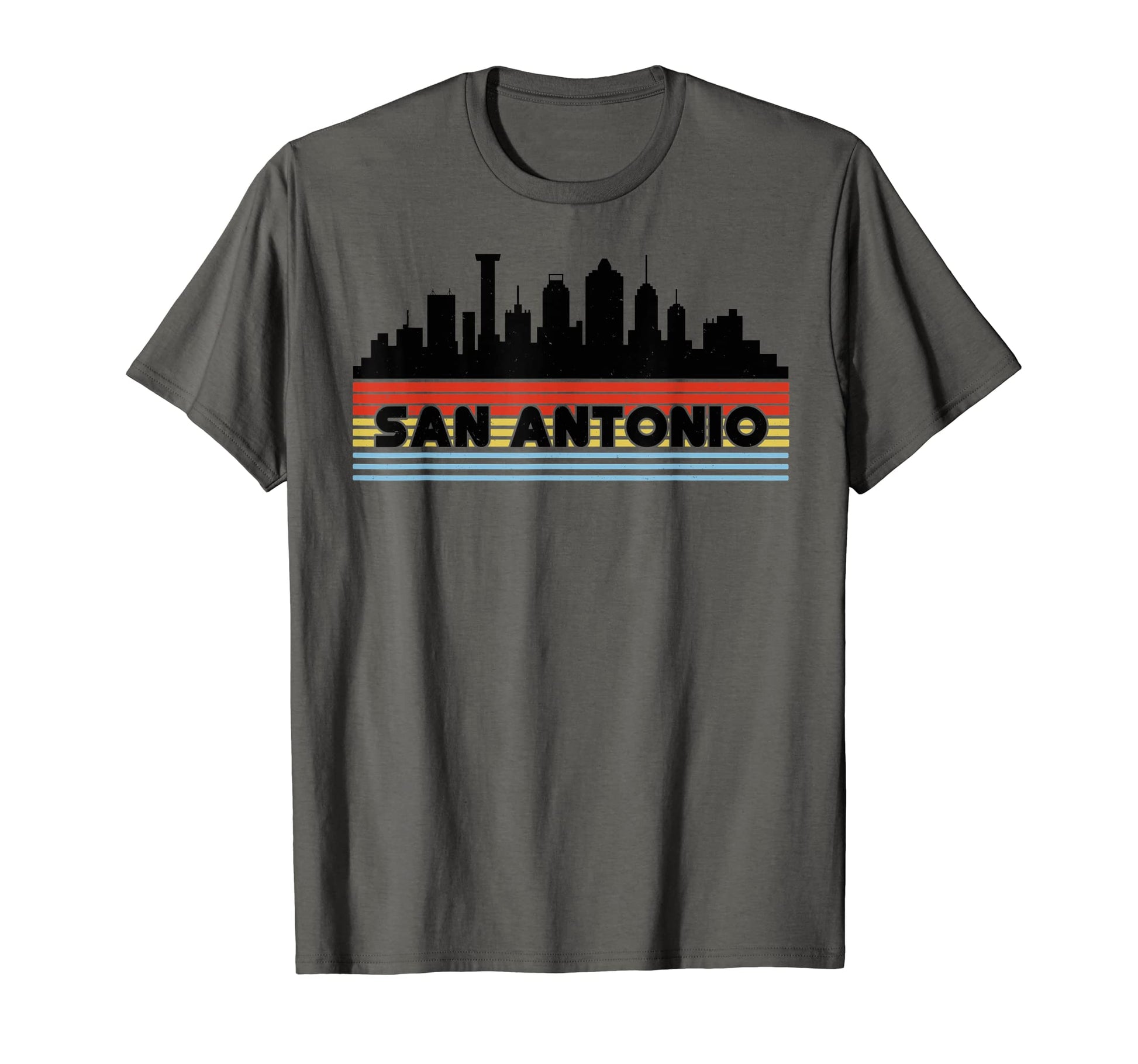 San Antonio Rainbow Striped City T-Shirt - Trendy Graphic Men Women - T-Shirt, Sweatshirt, Hoodie