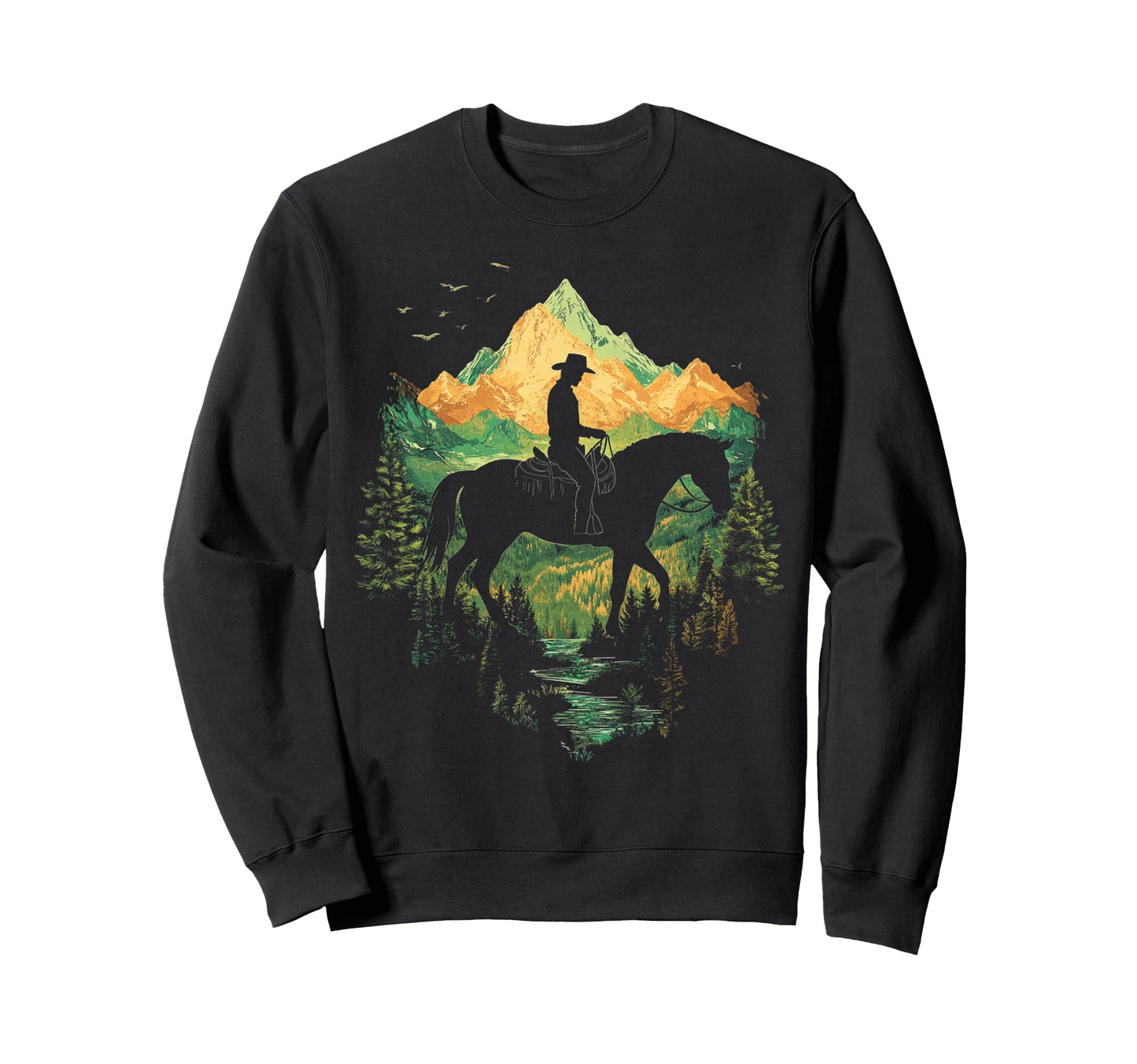 Cowboy Nature Sweatshirt - Custom Art Print for Adults - T-Shirt, Sweatshirt, Hoodie