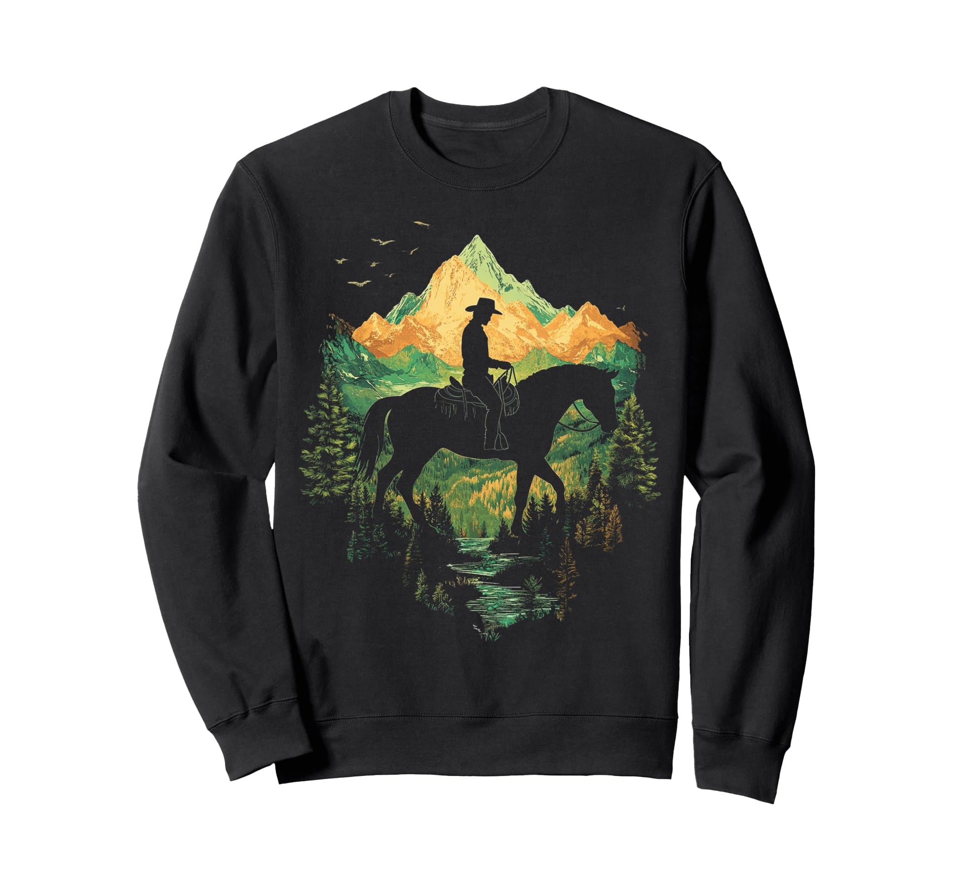 Cowboy Nature Sweatshirt - Custom Art Print for Adults - T-Shirt, Sweatshirt, Hoodie