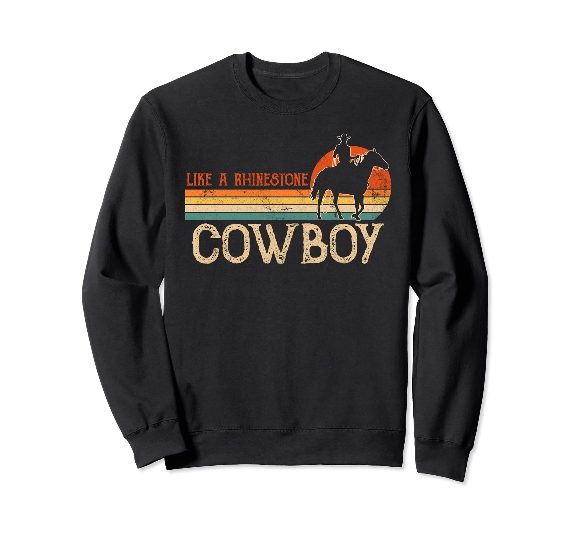 Western Rodeo Like Rhinestone Sweatshirt - Streetwear Style for Adults - T-Shirt, Sweatshirt, Hoodie