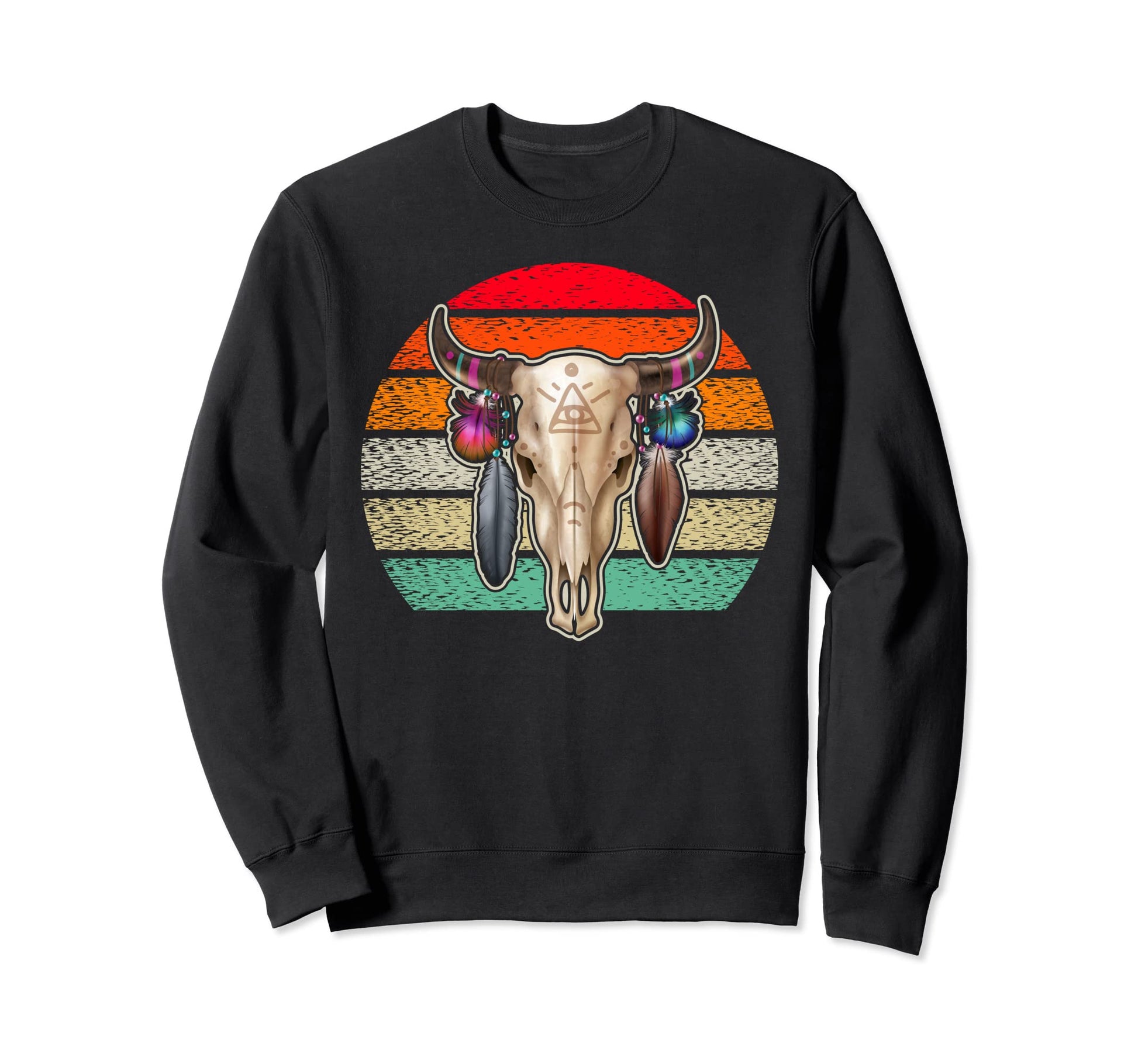 Western Cowboy Longhorn Sweatshirt - Trendy Graphic Unisex - T-Shirt, Sweatshirt, Hoodie