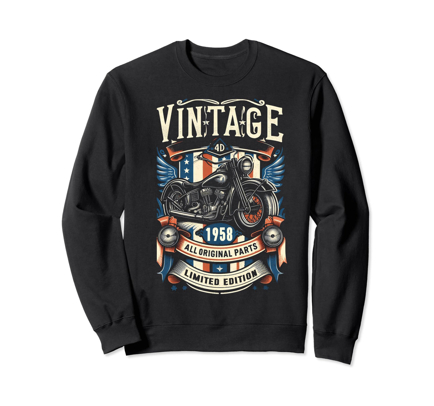 1958 Born 1958 66Th Birthday Sweatshirt - Novelty Apparel Men Women - T-Shirt, Sweatshirt, Hoodie