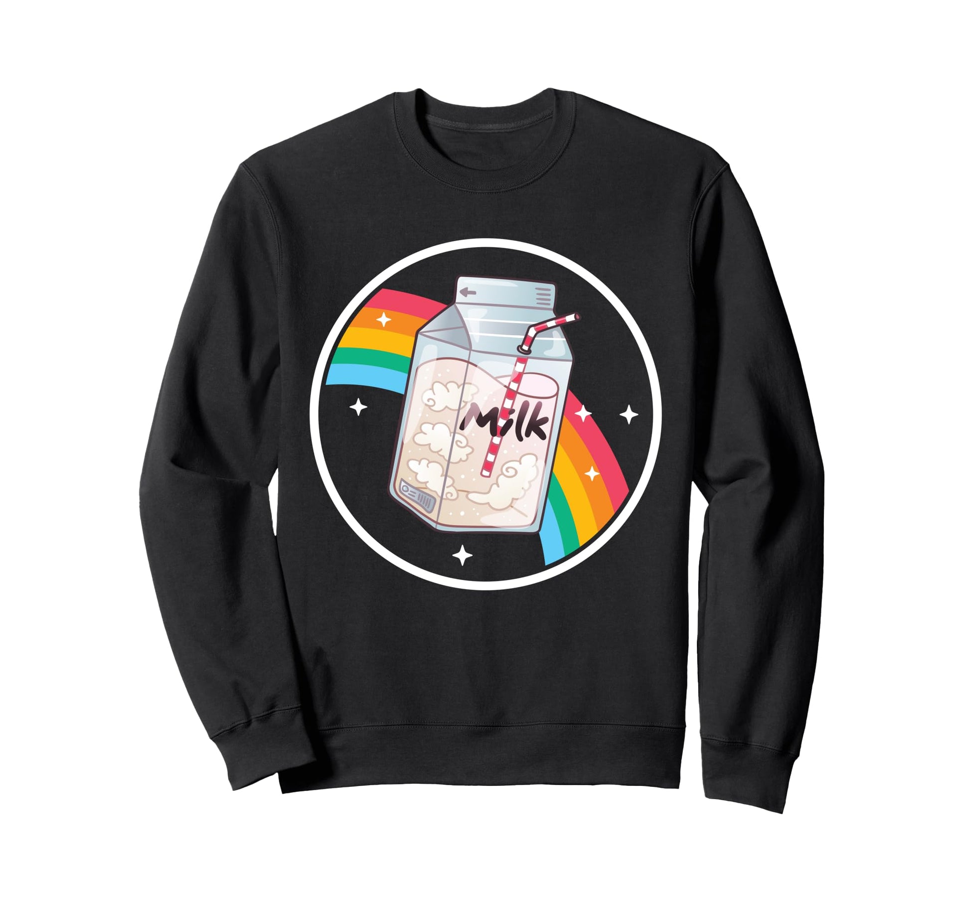 Milk Carton Rainbow Japan Otaku 80S Sweatshirt - Aesthetic Graphic Unisex - T-Shirt, Sweatshirt, Hoodie
