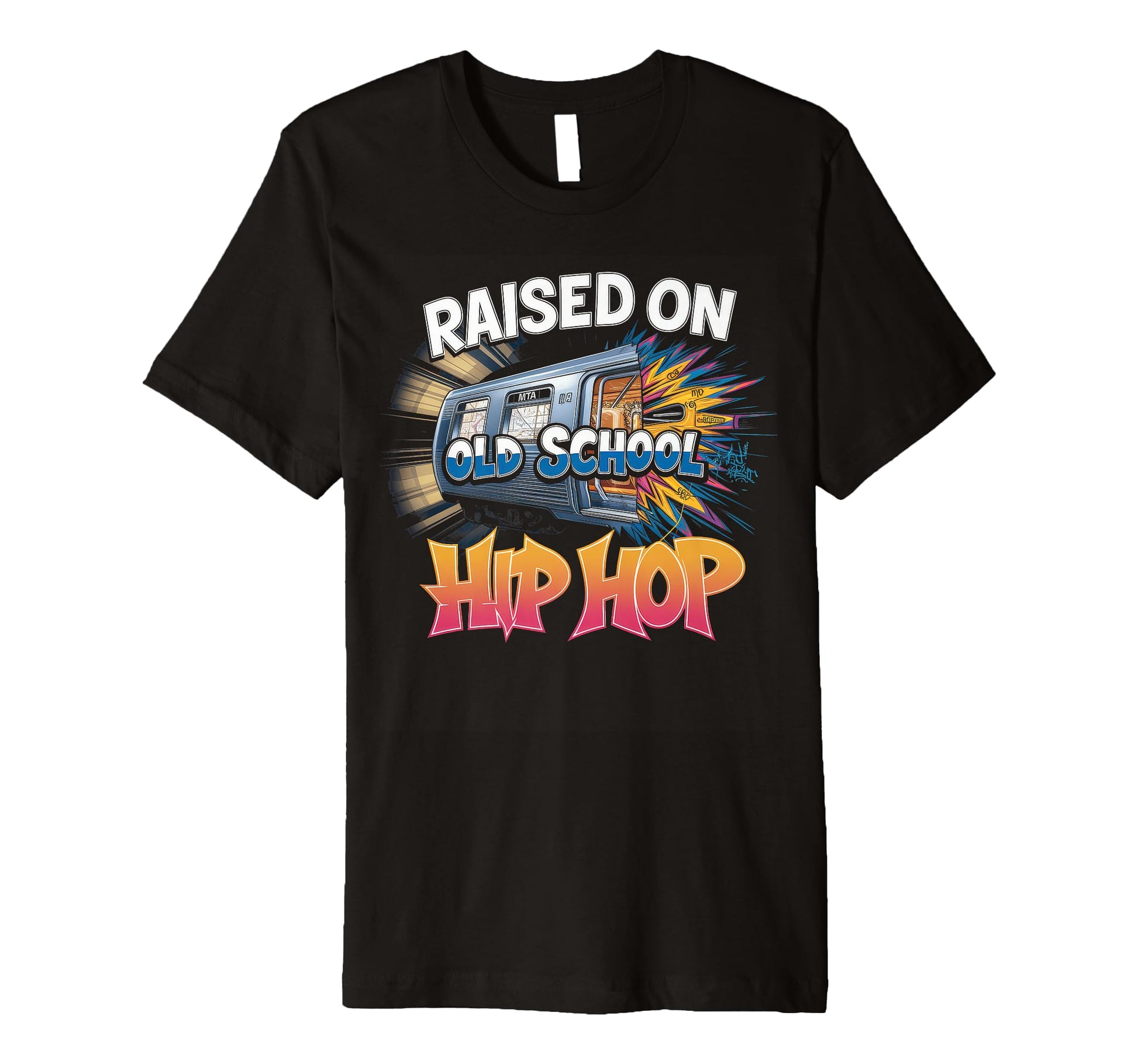 Raised Old School Hip Hop Cassette T-Shirt - Unique Graphic Unisex - T-Shirt, Sweatshirt, Hoodie