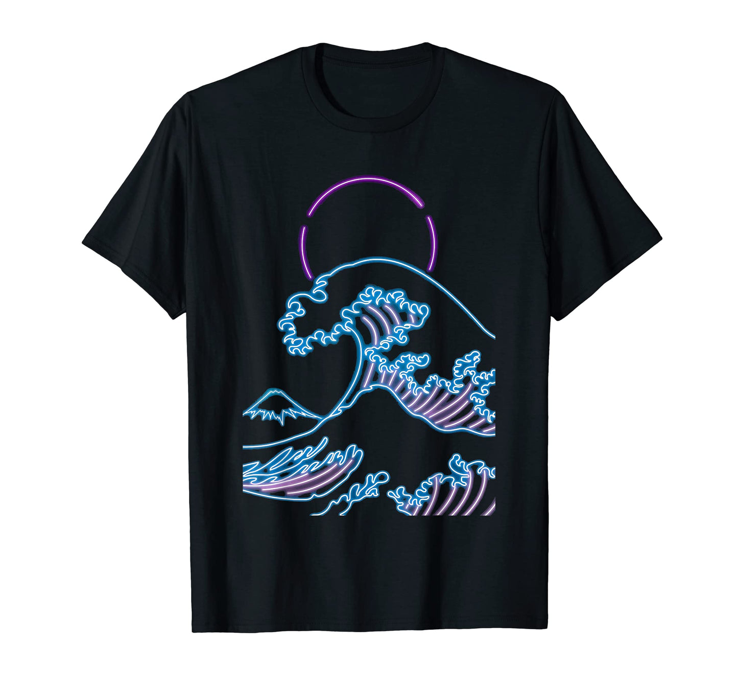 Great Wave Japanese Vaporwave 90S T-Shirt - Fun Novelty Design for Adults - T-Shirt, Sweatshirt, Hoodie