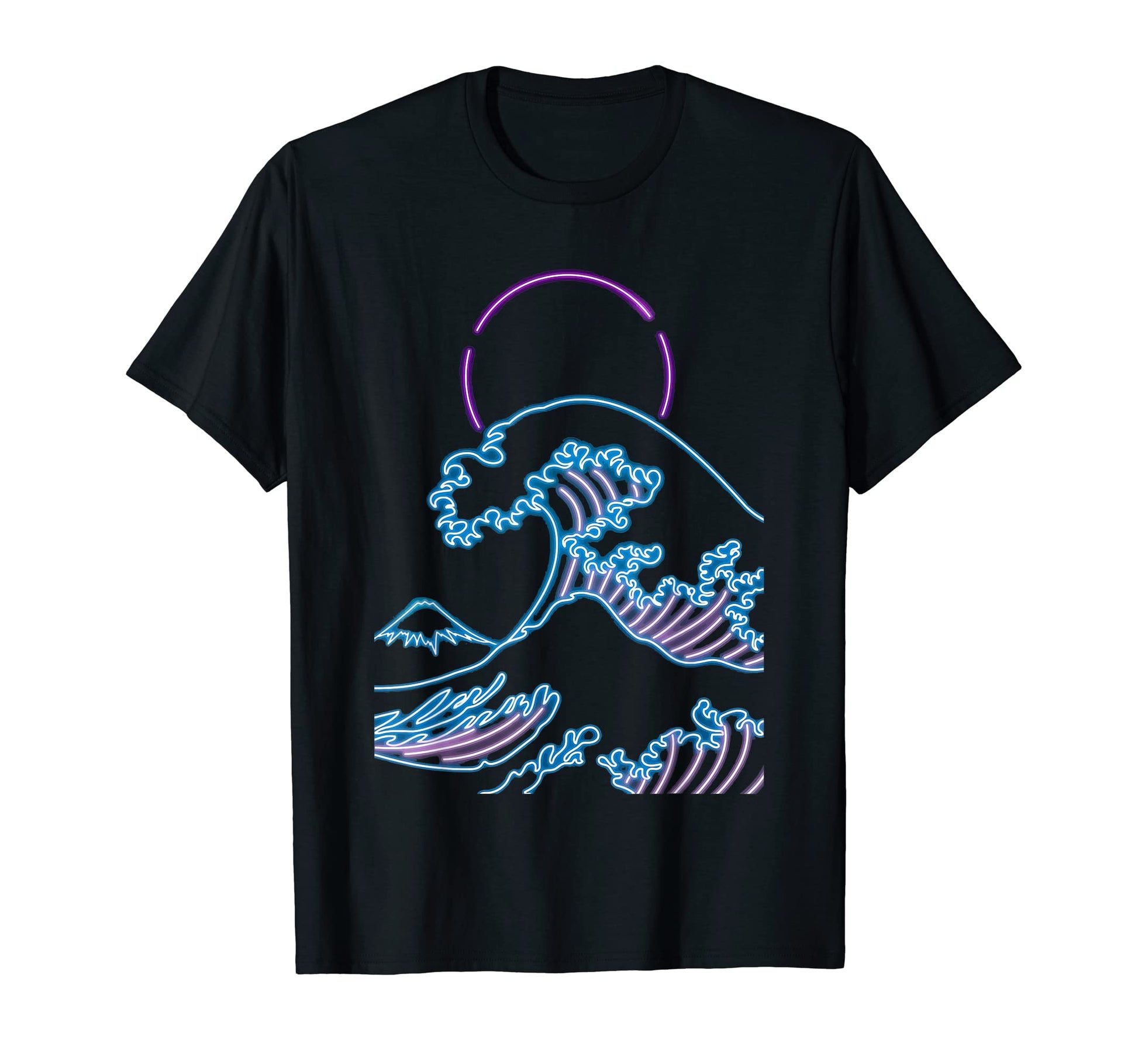 Great Wave Japanese Vaporwave 90S T-Shirt - Fun Novelty Design for Adults - T-Shirt, Sweatshirt, Hoodie