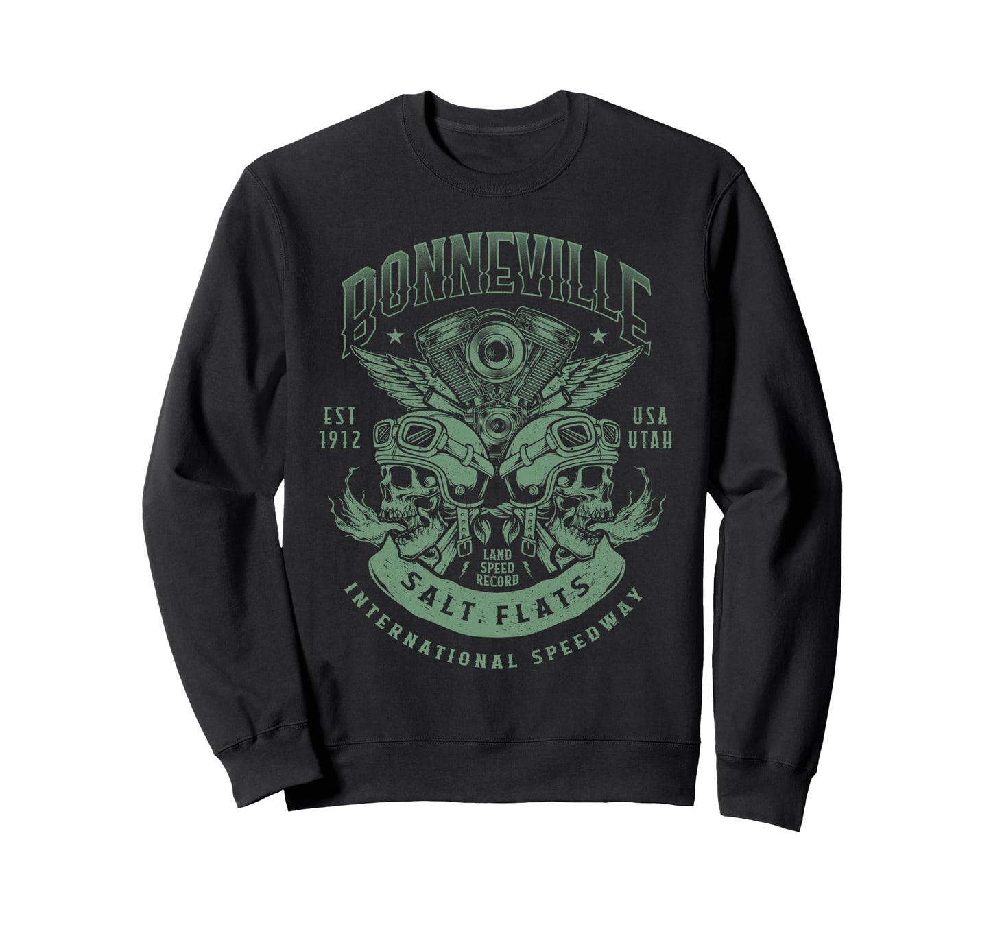 Bonneville Salt Flats Motorcycle Sweatshirt - Streetwear Style Unisex - T-Shirt, Sweatshirt, Hoodie