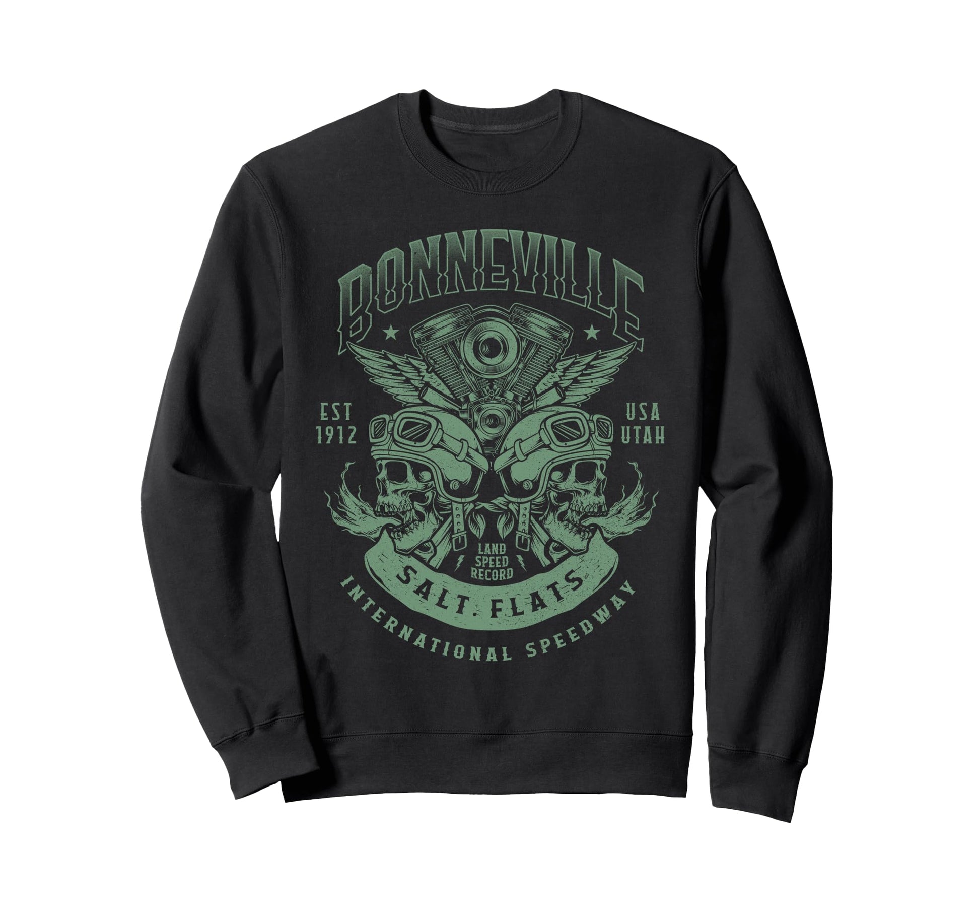 Bonneville Salt Flats Motorcycle Sweatshirt - Streetwear Style Unisex - T-Shirt, Sweatshirt, Hoodie