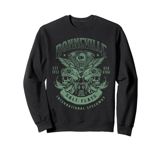 Bonneville Salt Flats Motorcycle Sweatshirt - Streetwear Style Unisex - T-Shirt, Sweatshirt, Hoodie
