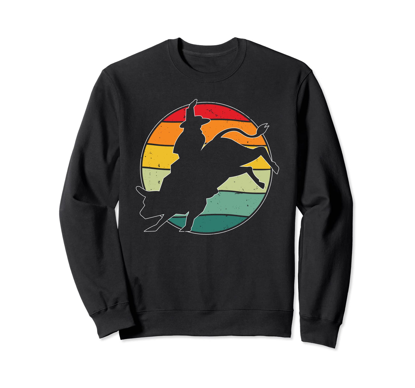 Rodeo Bull Riding Cowboy Sweatshirt - Unique Graphic for Adults - T-Shirt, Sweatshirt, Hoodie