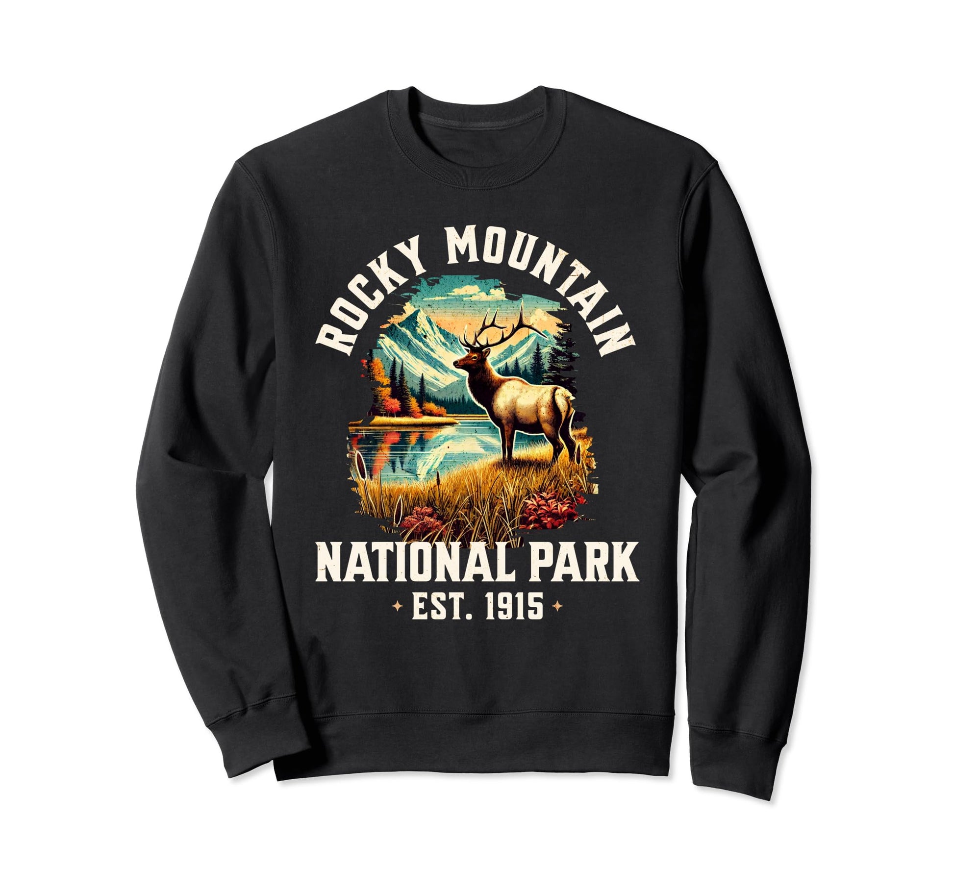Rocky Mountains National Park Usa Sweatshirt - Minimalist Print Men Women - T-Shirt, Sweatshirt, Hoodie
