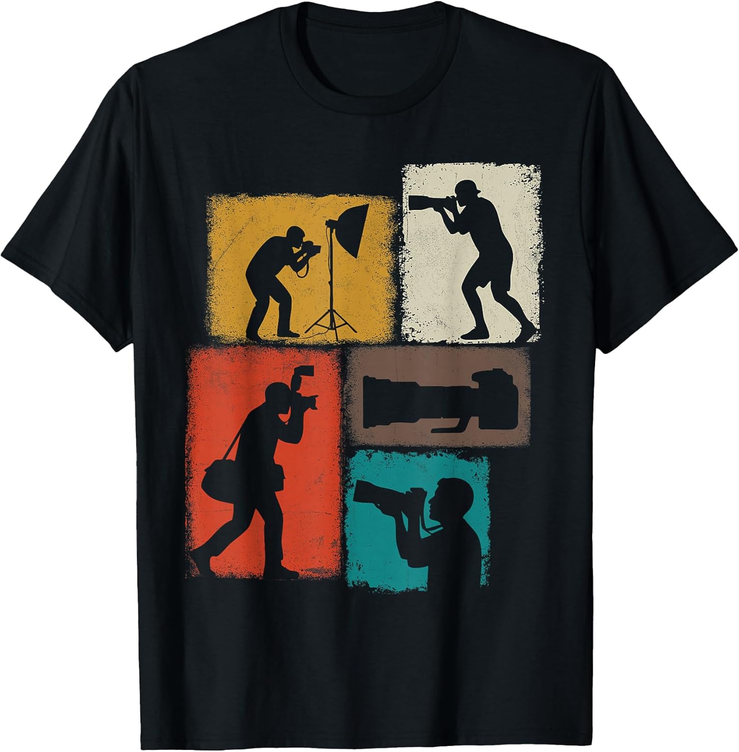 Photographer Asymmetrical Collage Design - Adult & Kids T-Shirts, Sweatshirts & Hoodies apparel design preview 1