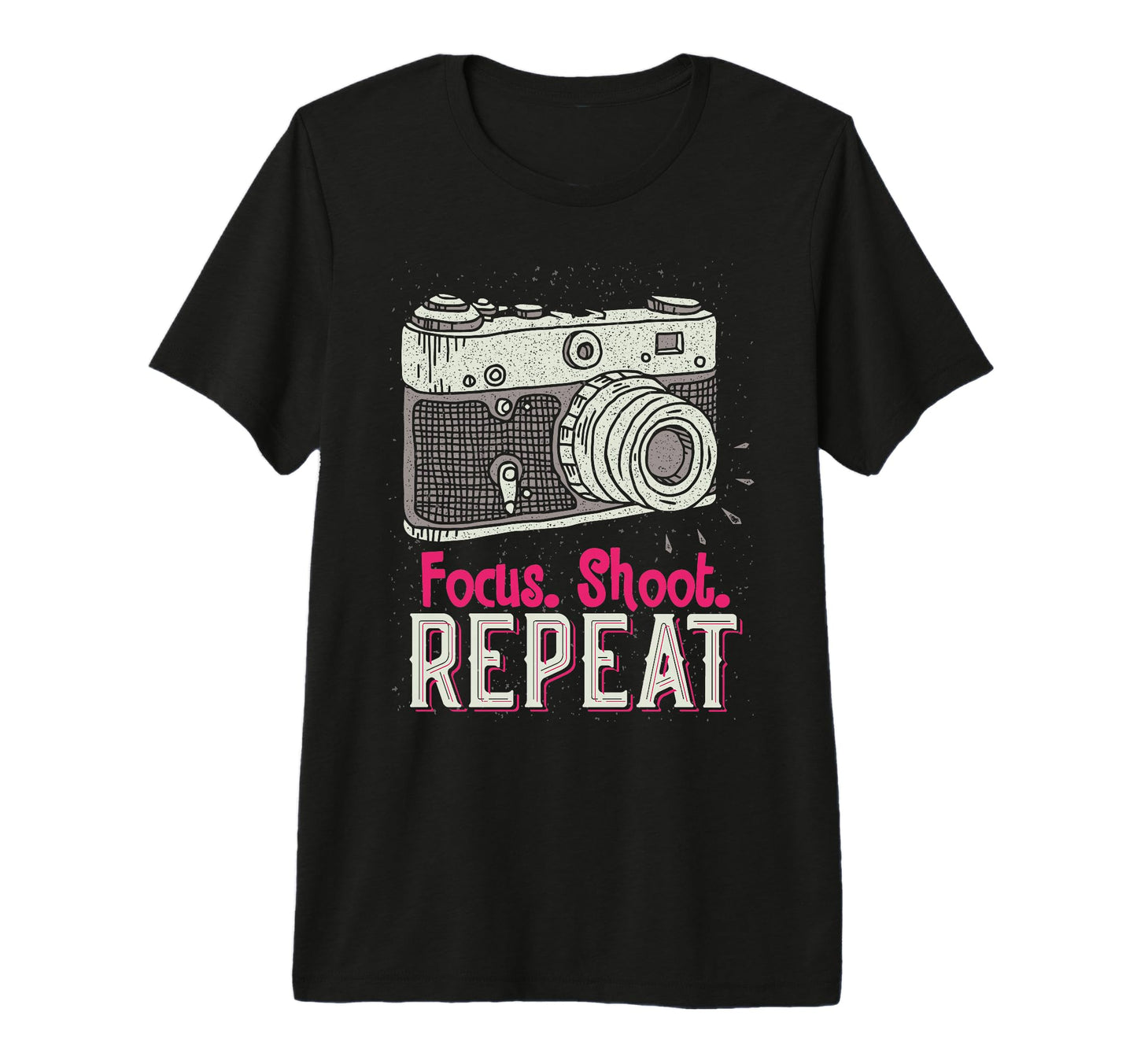 Focus Shoot Repeat Photography T-Shirt - Fun Novelty Design for Adults - T-Shirt, Sweatshirt, Hoodie