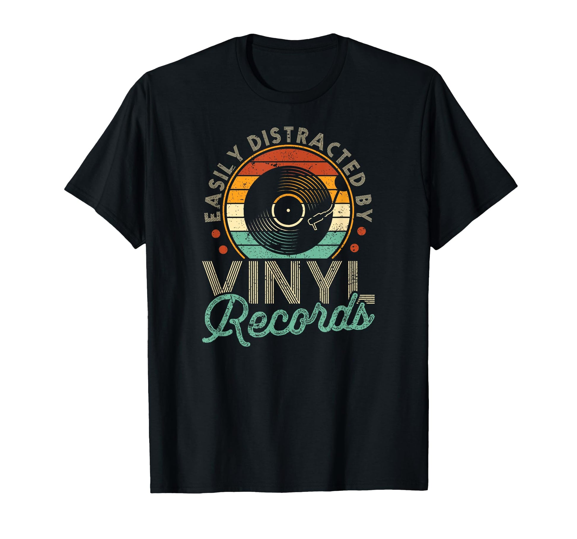 Easily Distracted Vinyl Records T-Shirt - Streetwear Style for Adults - T-Shirt, Sweatshirt, Hoodie