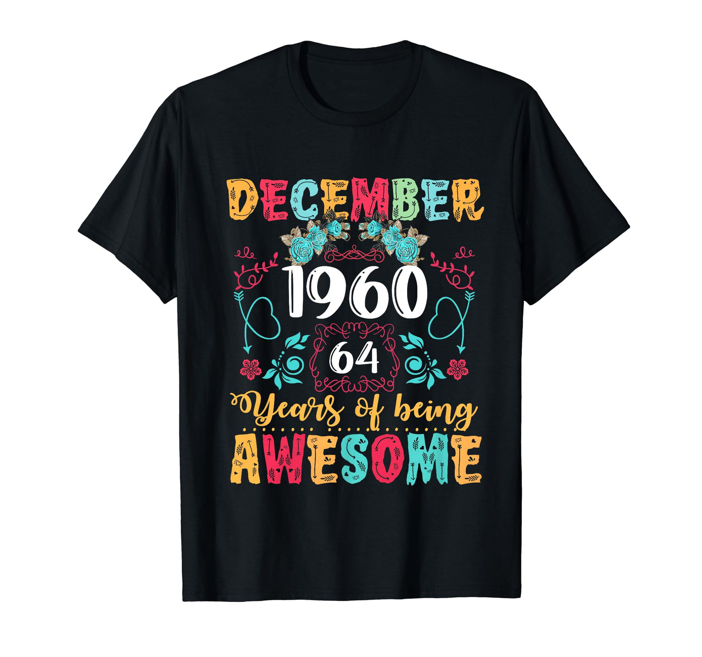 Made December 1960 64Th Birthday Boho T-Shirt - Trendy Graphic Men Women - T-Shirt, Sweatshirt, Hoodie