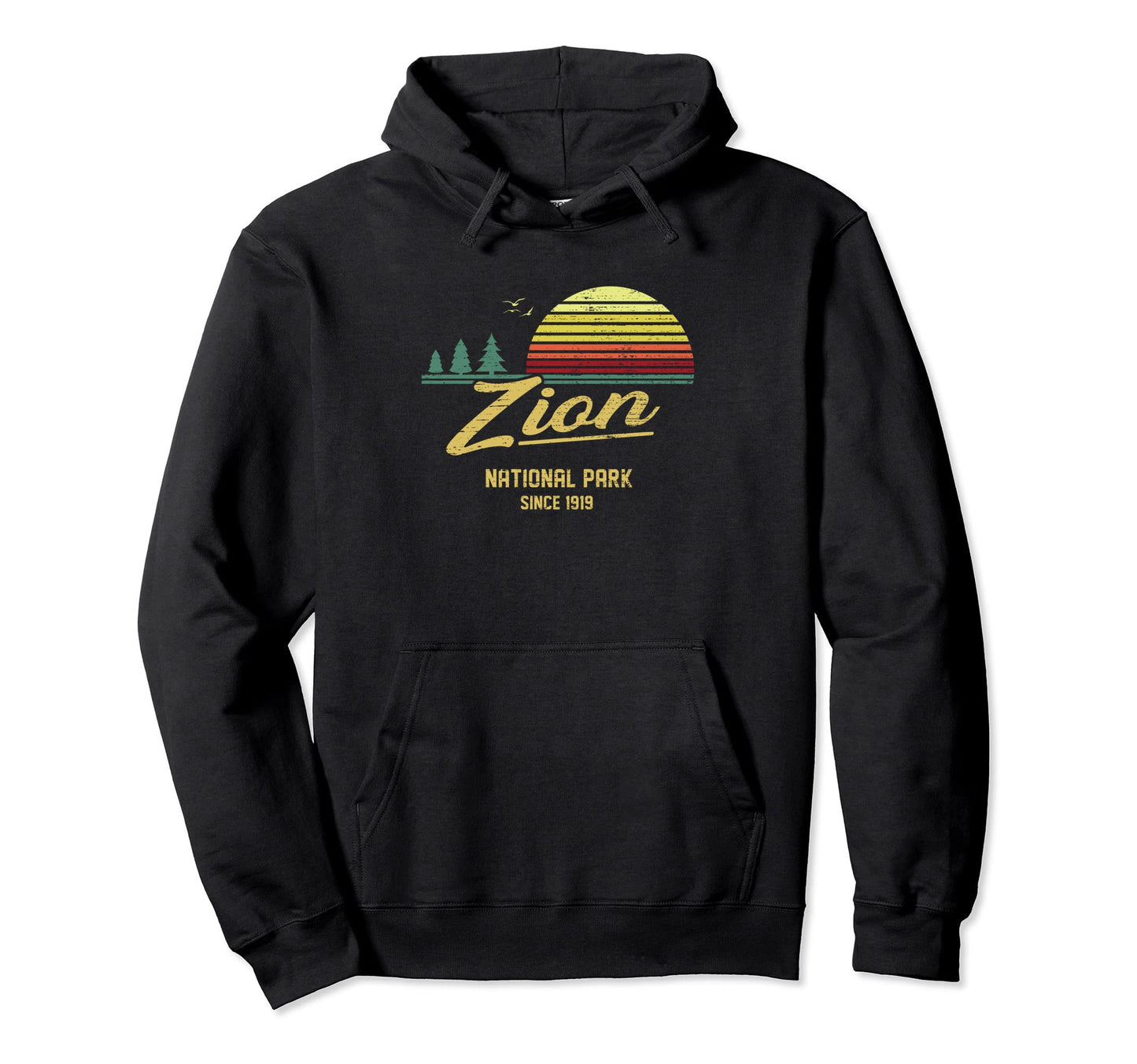 Zion 1919 Est National Park Outdoor Hoodie - Novelty Apparel for Adults - T-Shirt, Sweatshirt, Hoodie