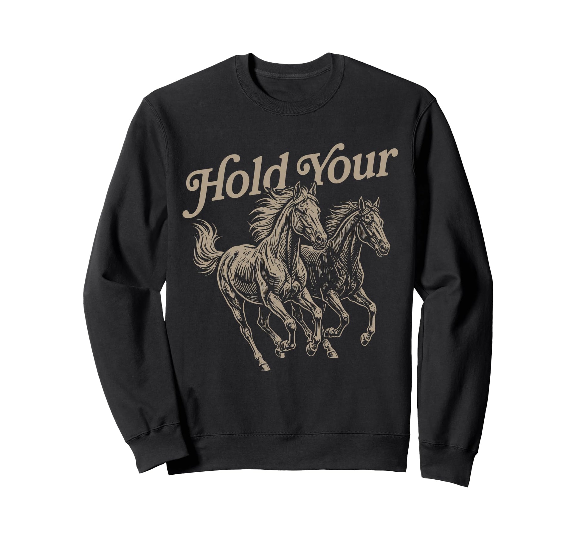 Funny Horse Western Cowboy Dad Sweatshirt - Trendy Graphic for Adults - T-Shirt, Sweatshirt, Hoodie