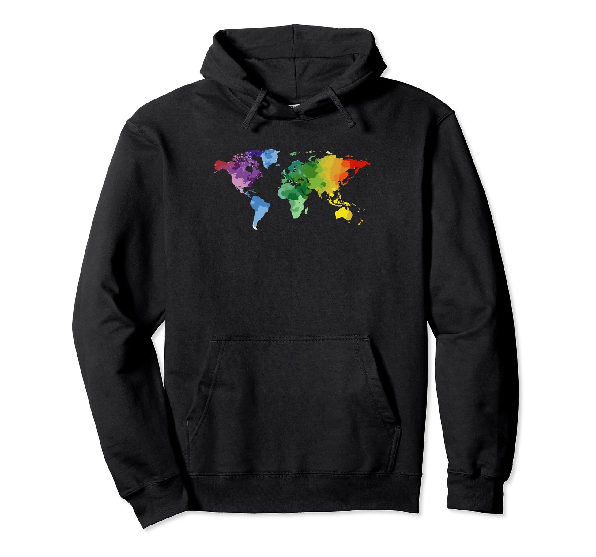 Colorful World Map Gift Summer Love Hoodie - Minimalist Print Men Women - T-Shirt, Sweatshirt, Hoodie