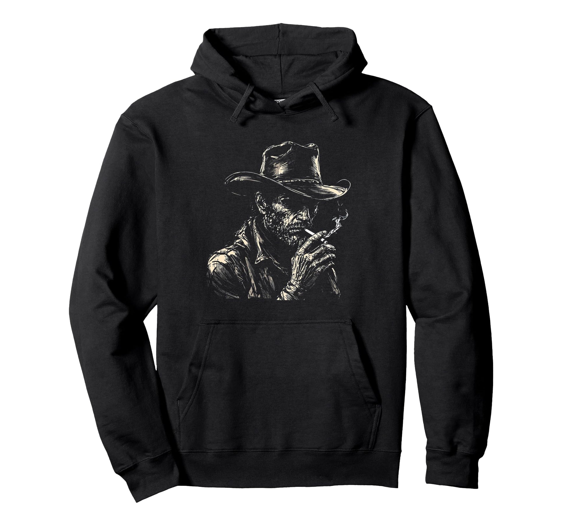 Rugged Wild West Cowboy Hoodie - Custom Art Print Unisex - T-Shirt, Sweatshirt, Hoodie