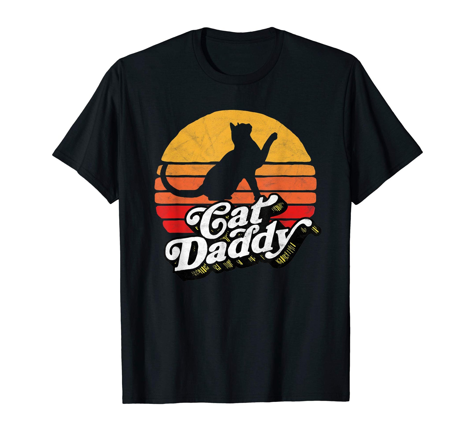 Cat Daddy 80S Sun Typography T-Shirt - Aesthetic Graphic Men Women - T-Shirt, Sweatshirt, Hoodie