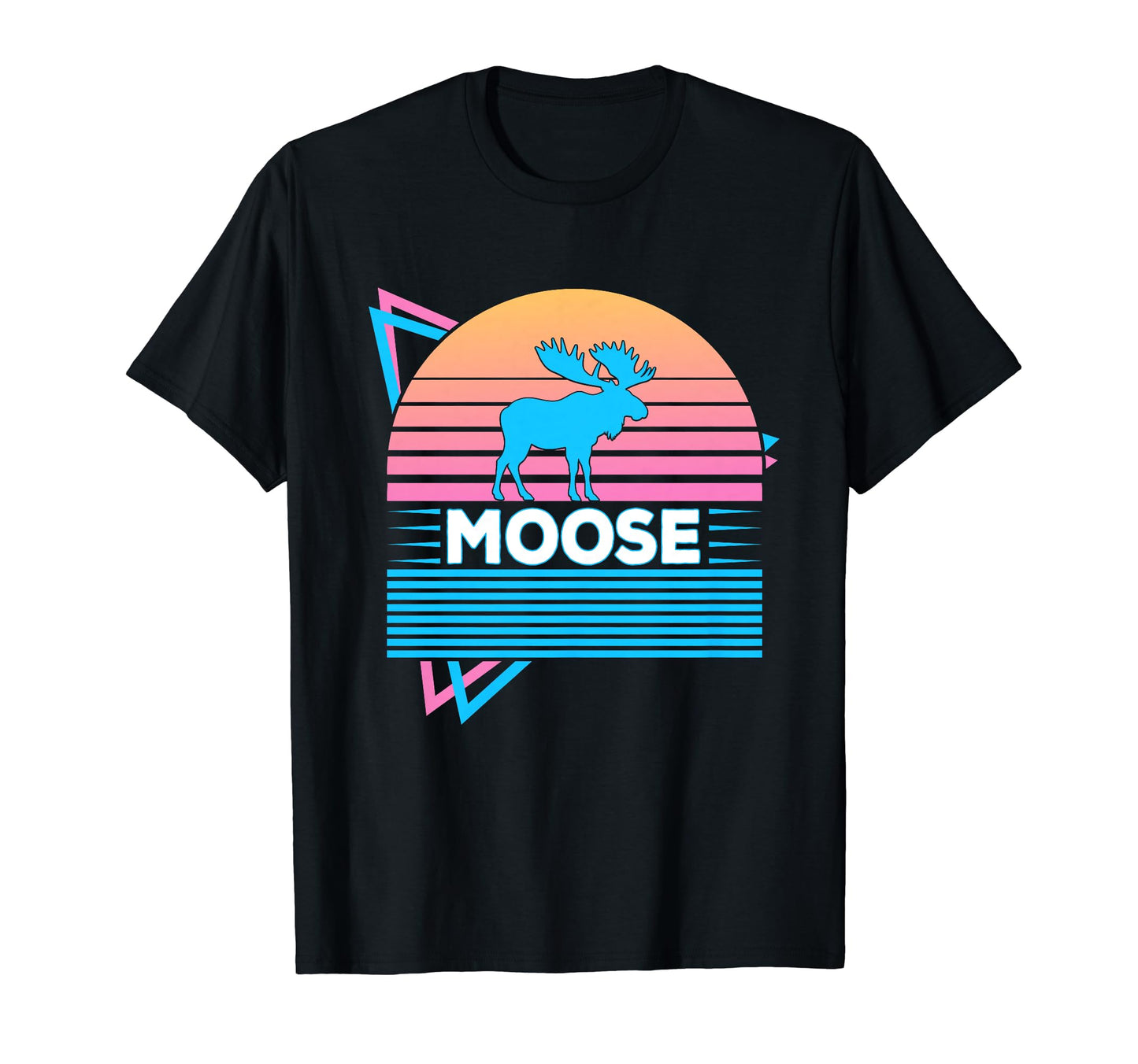 Moose Vaporwave Aesthetic T-Shirt - Graphic Print for Adults - T-Shirt, Sweatshirt, Hoodie