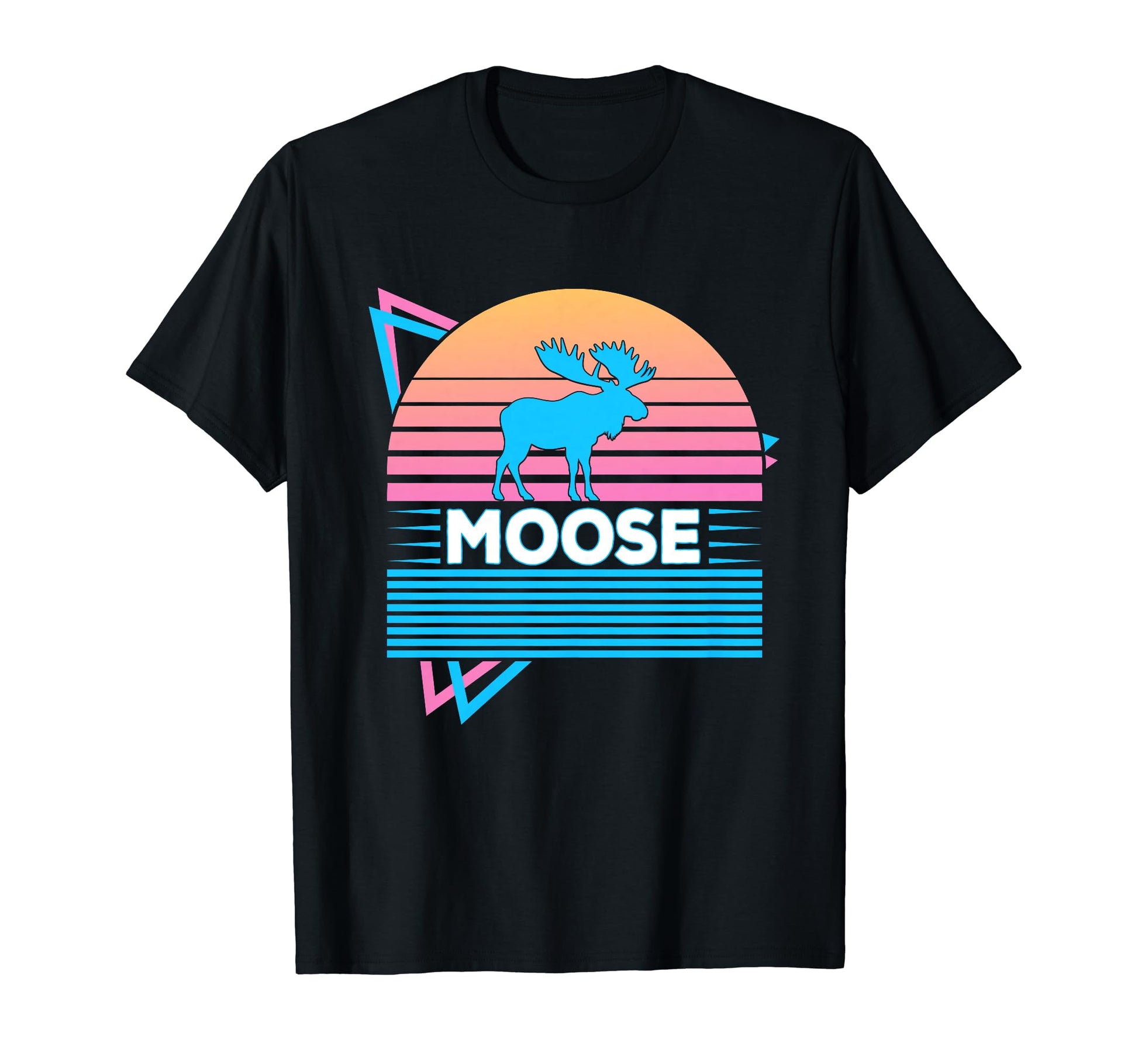 Moose Vaporwave Aesthetic T-Shirt - Graphic Print for Adults - T-Shirt, Sweatshirt, Hoodie