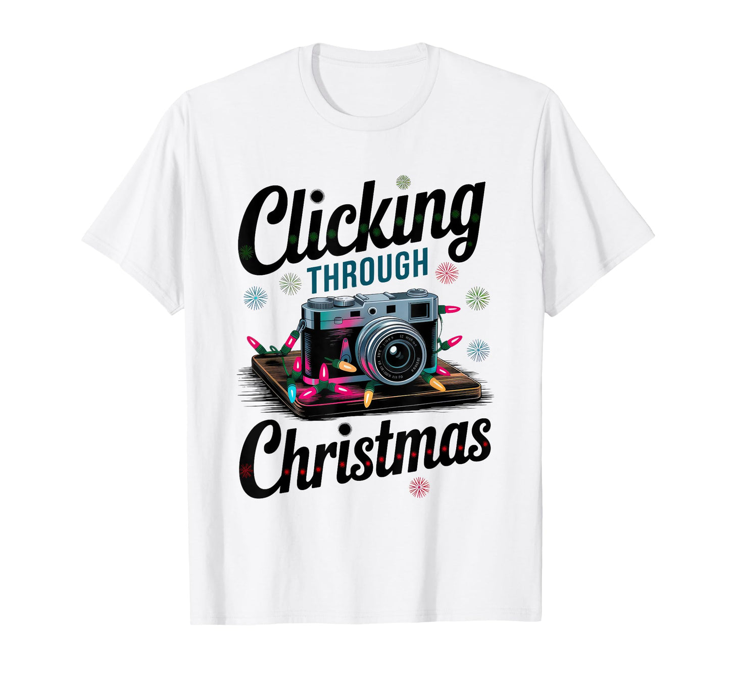 Clicking Through Camera Holiday Light T-Shirt - Aesthetic Graphic Men Women - T-Shirt, Sweatshirt, Hoodie