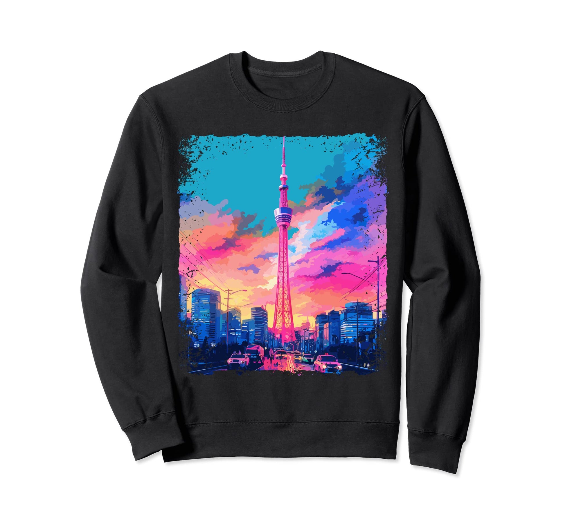 Aesthetic Japanese Skytree Tokyo Sweatshirt - Aesthetic Graphic Men Women - T-Shirt, Sweatshirt, Hoodie