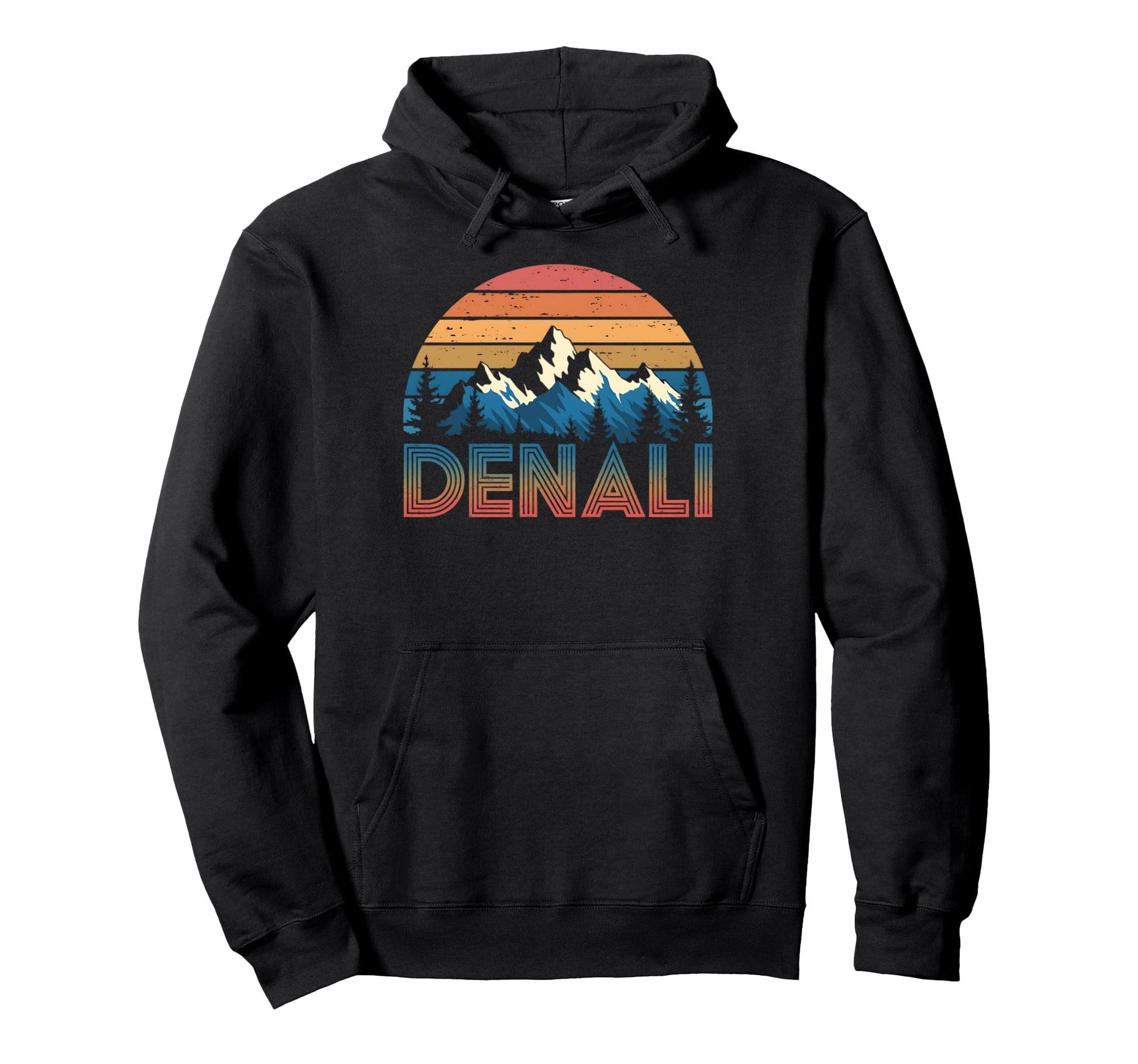 Mount Denali Sunset Mt Denali National Hoodie - Minimalist Print Unisex - T-Shirt, Sweatshirt, Hoodie