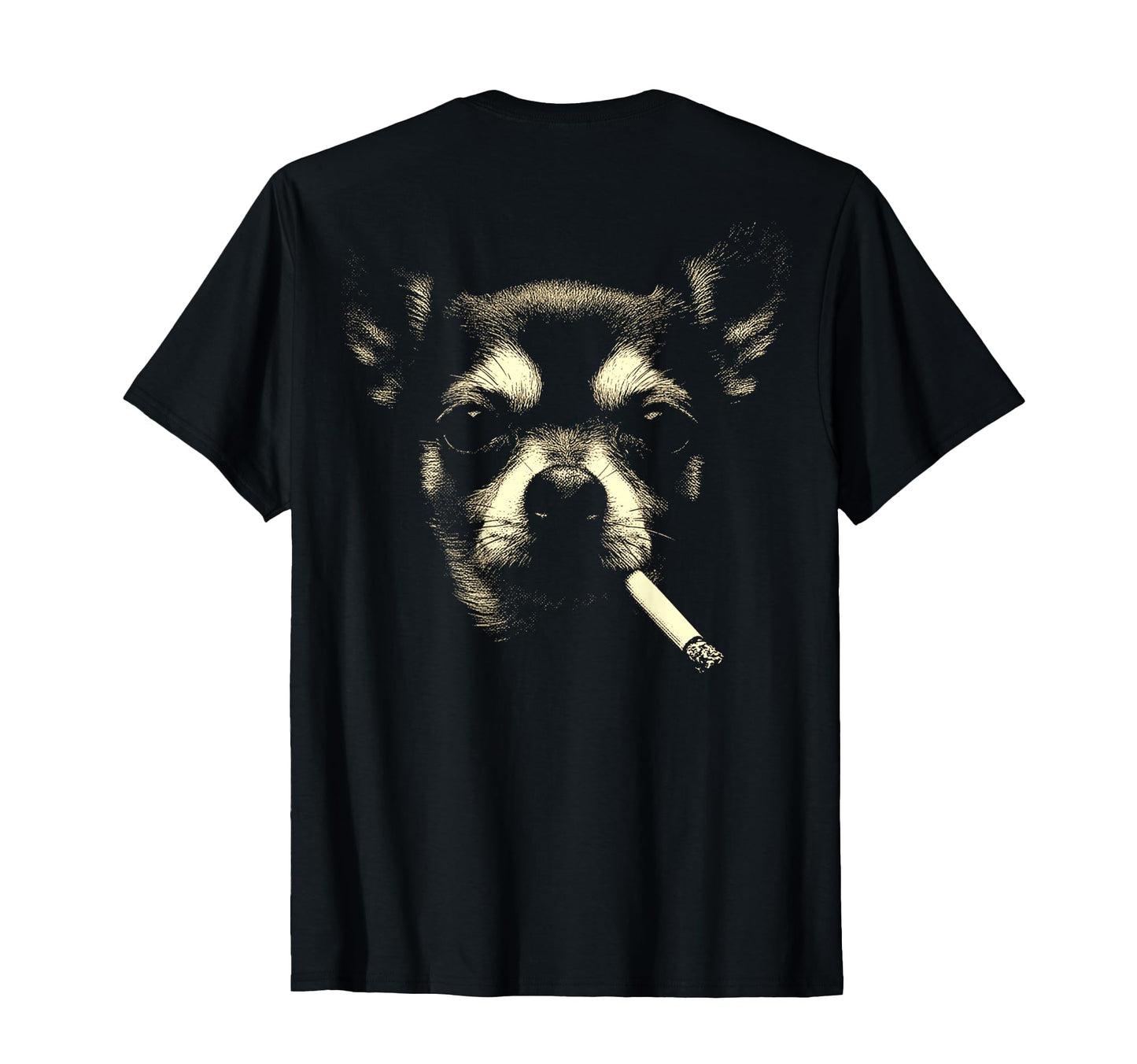 Chihuahua Smoking Cigarette Grunge Meme T-Shirt - Minimalist Print Unisex - T-Shirt, Sweatshirt, Hoodie