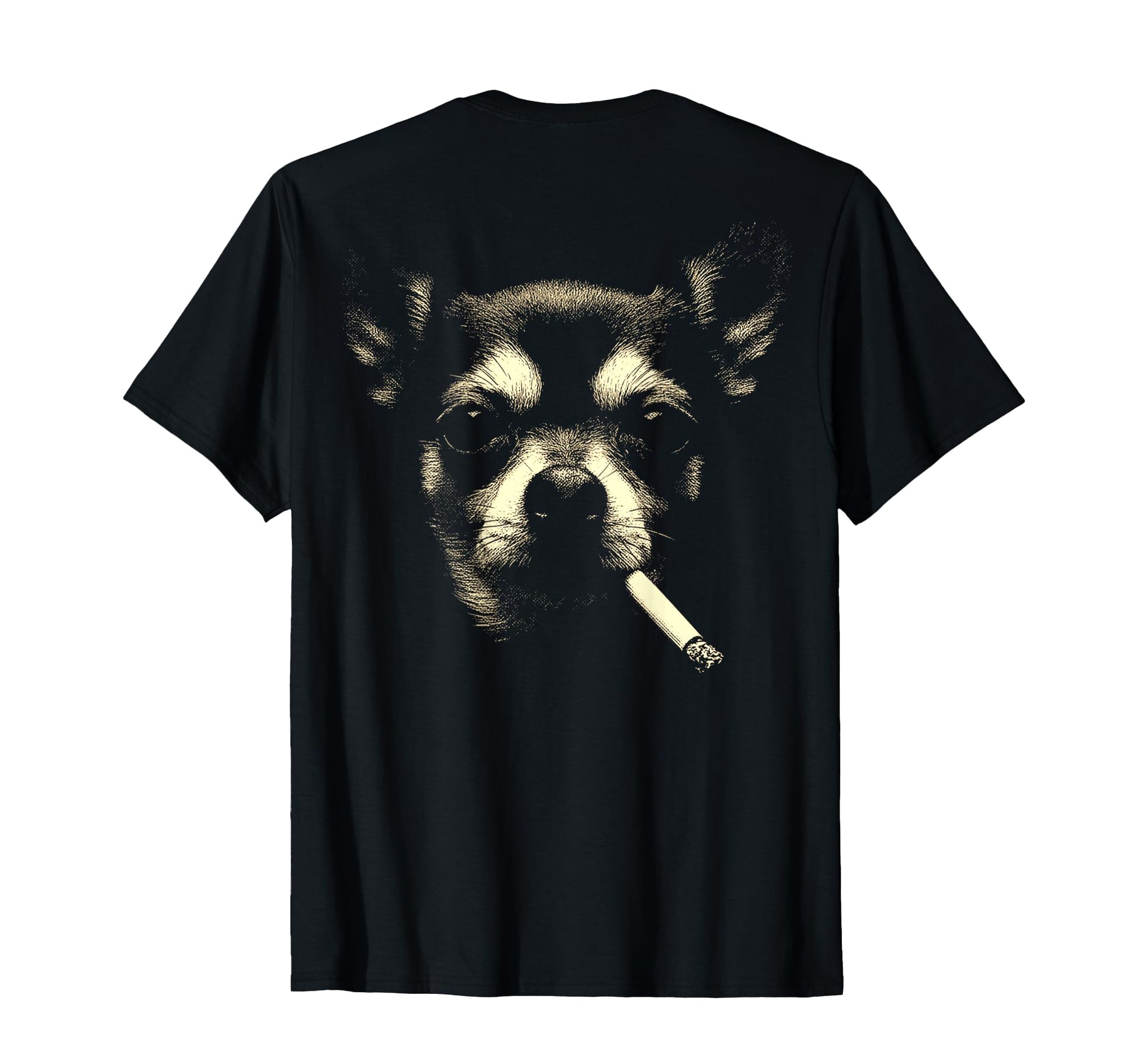 Chihuahua Smoking Cigarette Grunge Meme T-Shirt - Minimalist Print Unisex - T-Shirt, Sweatshirt, Hoodie