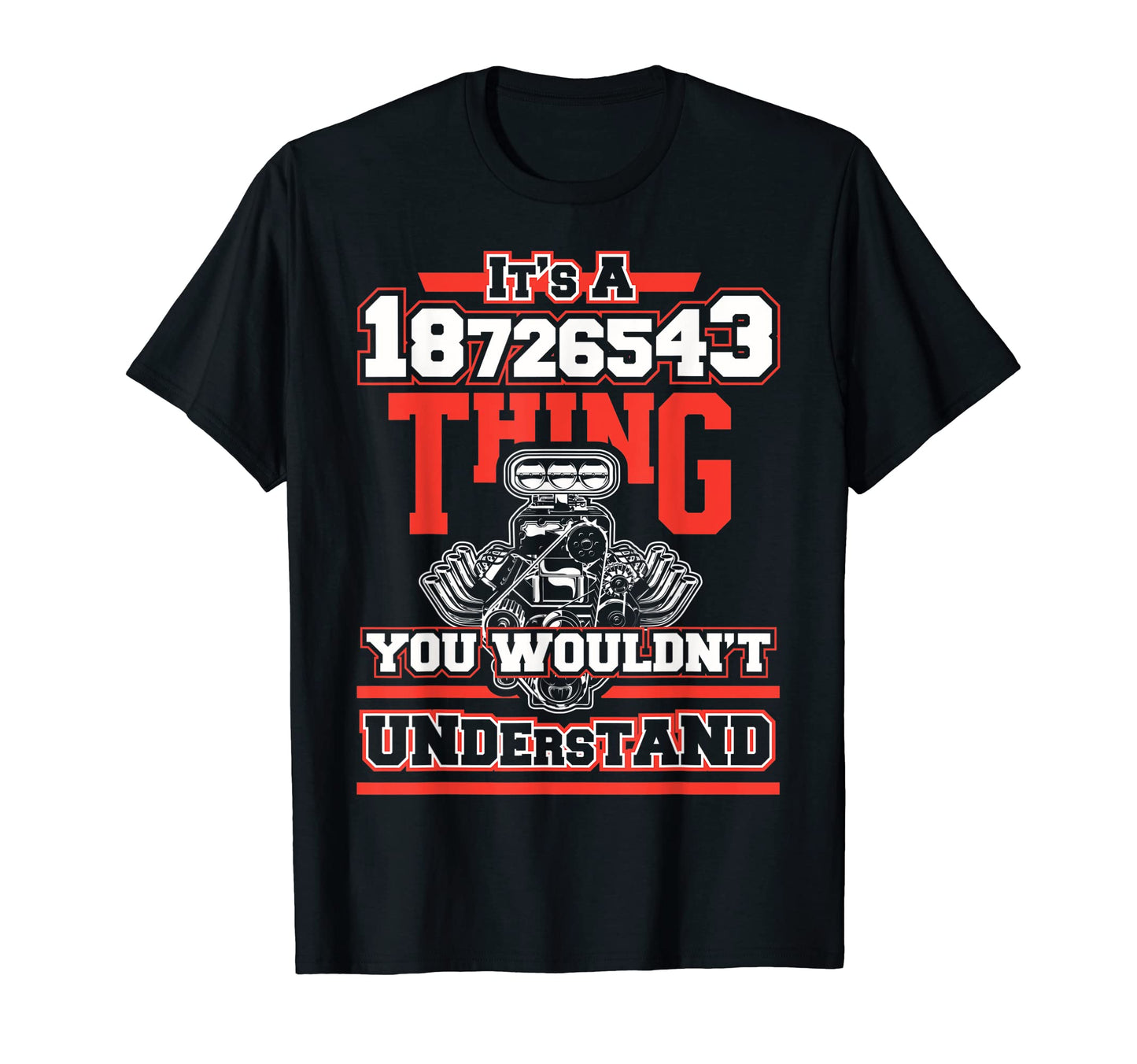 Funny V8 Engine Firing Order T-Shirt - Casual Everyday Wear Unisex - T-Shirt, Sweatshirt, Hoodie