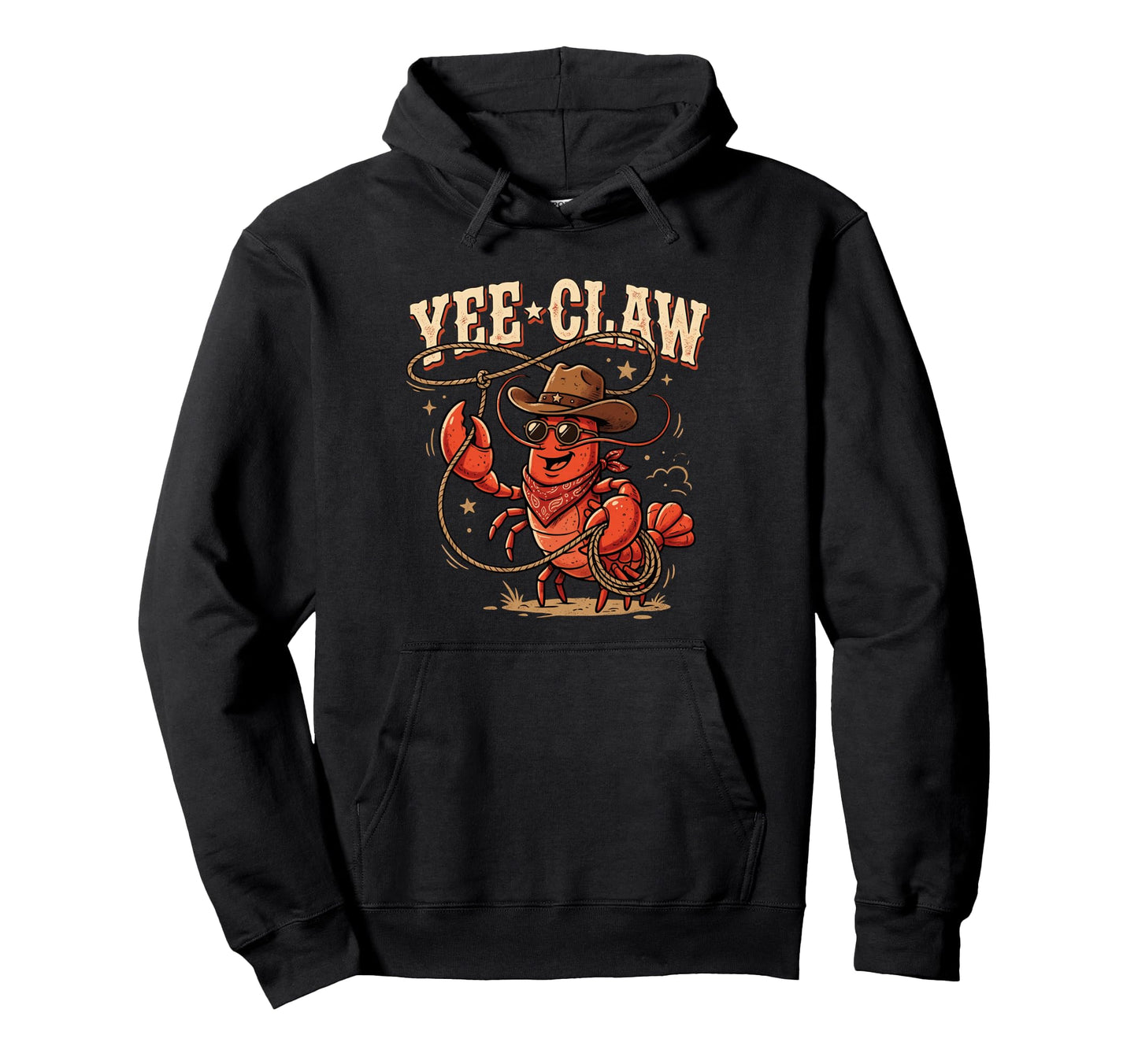 Yee Claw Western Country Cowboy Hoodie - Unique Graphic for Adults - T-Shirt, Sweatshirt, Hoodie