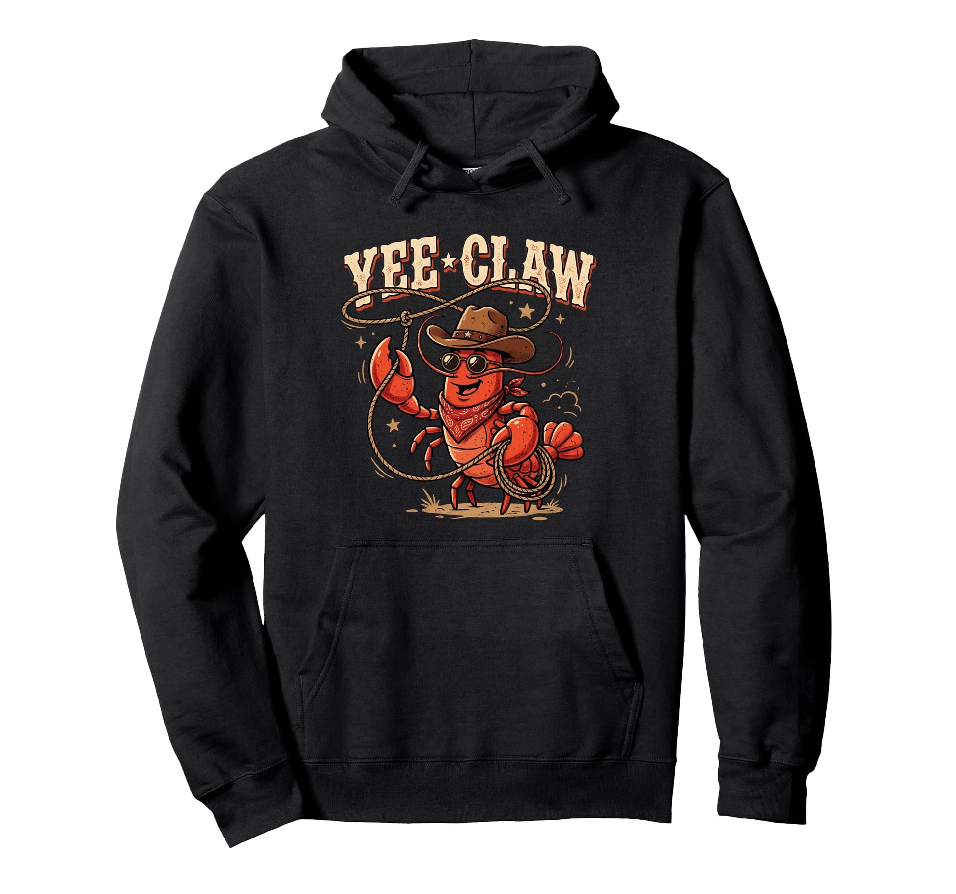 Yee Claw Western Country Cowboy Hoodie - Unique Graphic for Adults - T-Shirt, Sweatshirt, Hoodie
