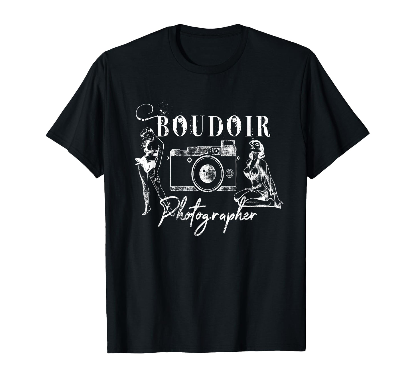 Boudoir Photographer Distressed T-Shirt - Aesthetic Graphic Unisex - T-Shirt, Sweatshirt, Hoodie