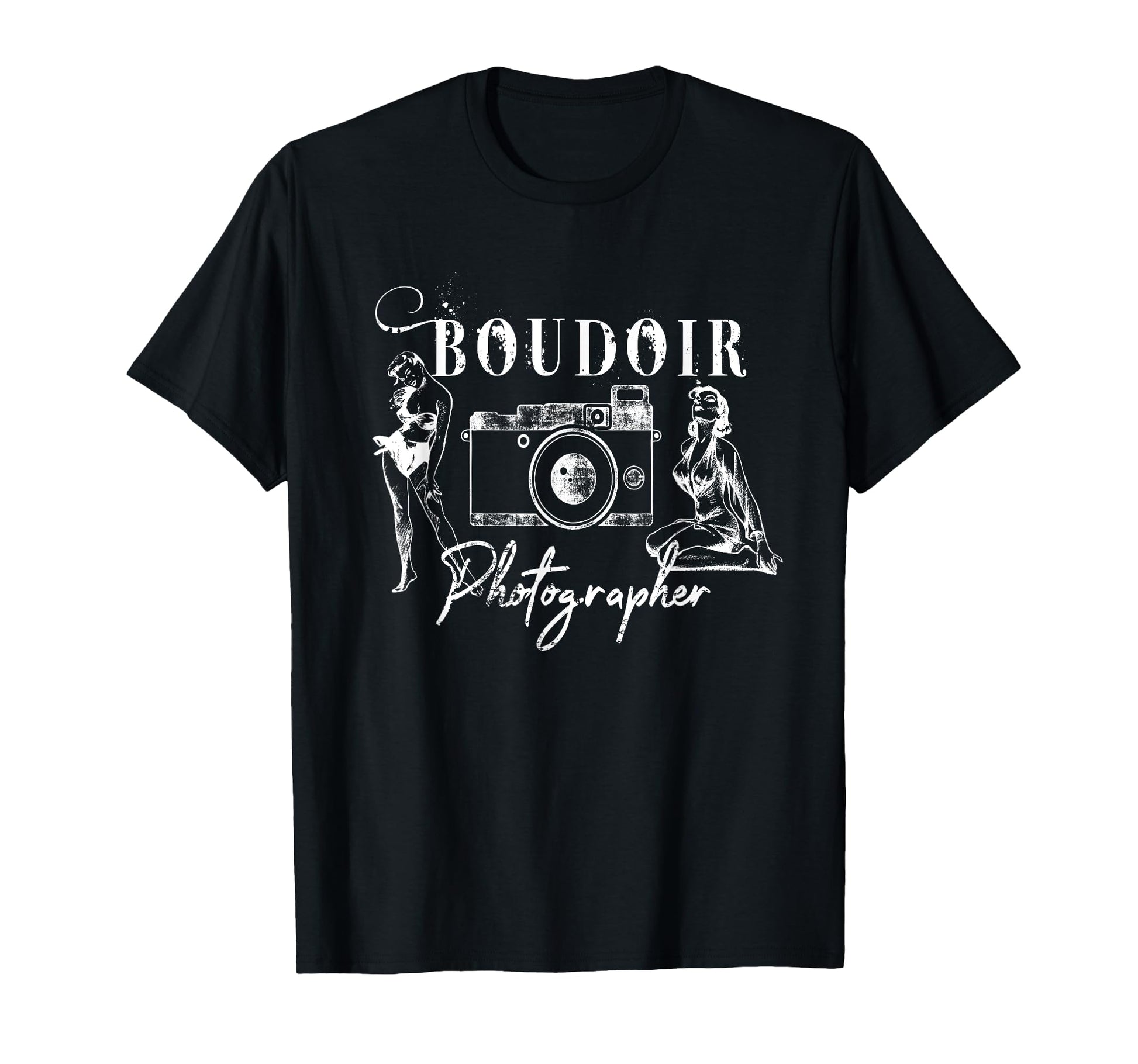 Boudoir Photographer Distressed T-Shirt - Aesthetic Graphic Unisex - T-Shirt, Sweatshirt, Hoodie