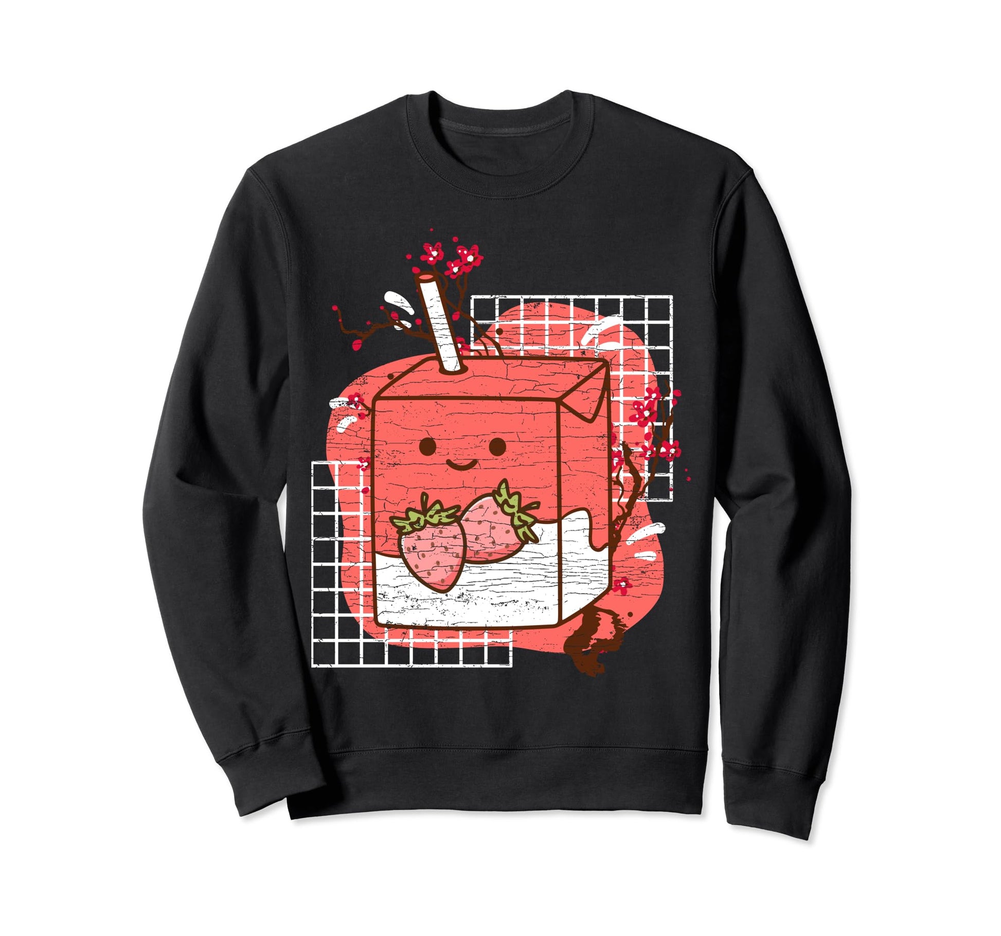 Japanese Strawberry Milk 90S 80S Sweatshirt - Novelty Apparel Unisex - T-Shirt, Sweatshirt, Hoodie